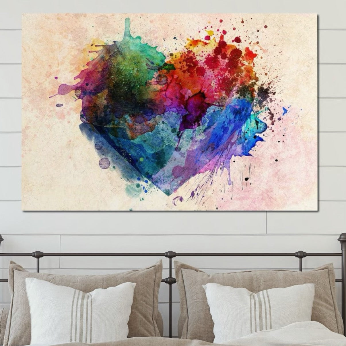 Tablou Canvas Premium LuxCanva® E1025, Suflet Pictat, Arta, Exprimare, Artistica, Inima, Emotie, Living Room, Culori vibrante