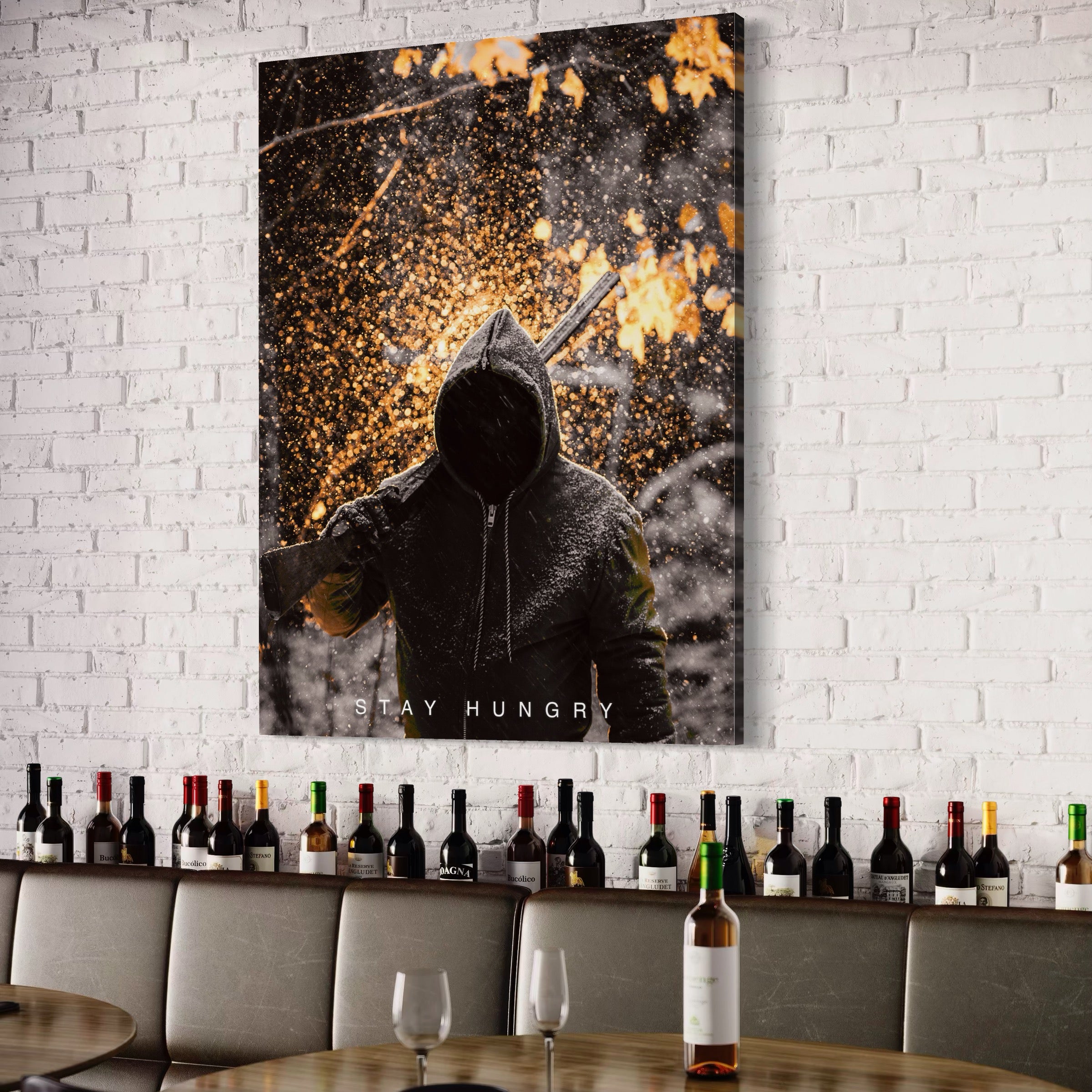 Tablou Canvas Premium LuxCanva® A1051, Stay Hungry , Strong Minded, Succes, Pozitiv, Motivational, Culori Vibrante