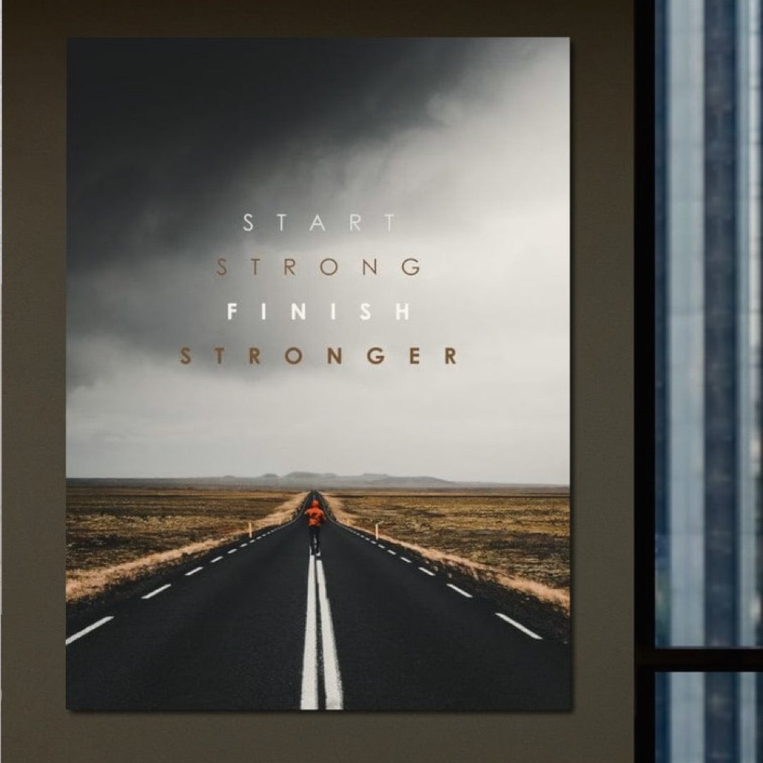 Tablou Canvas Premium LuxCanva® F1024, Calatoria Conteaza , Sportiv, Reusita, Obstacole, Ambitie, Determinare, Living Room, Birou, Culori vibrante