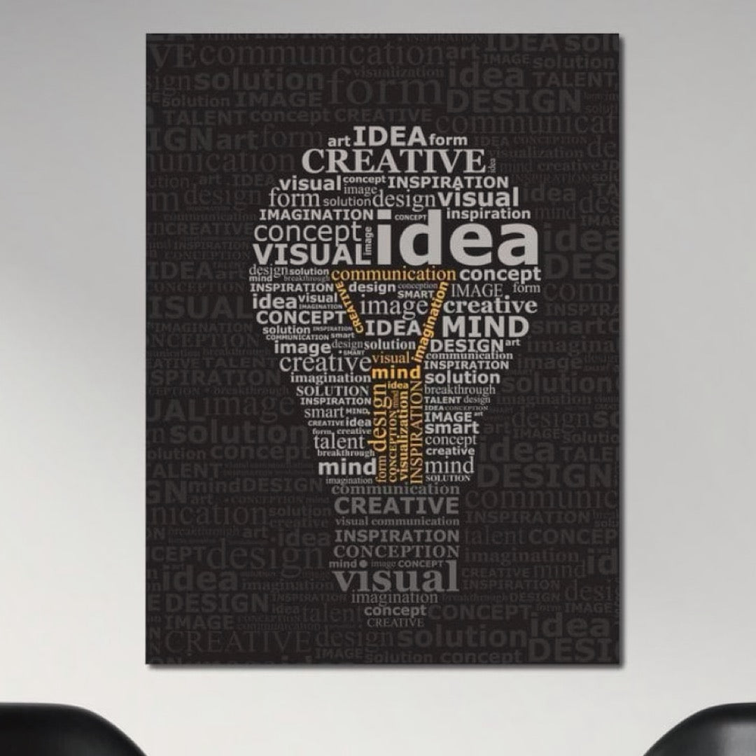 Tablou Canvas Premium LuxCanva® F1025, Ideile Schimba Lumea , Inovatie, Concept, Antreprenor, Idei, Living Room, Birou, Culori vibrante