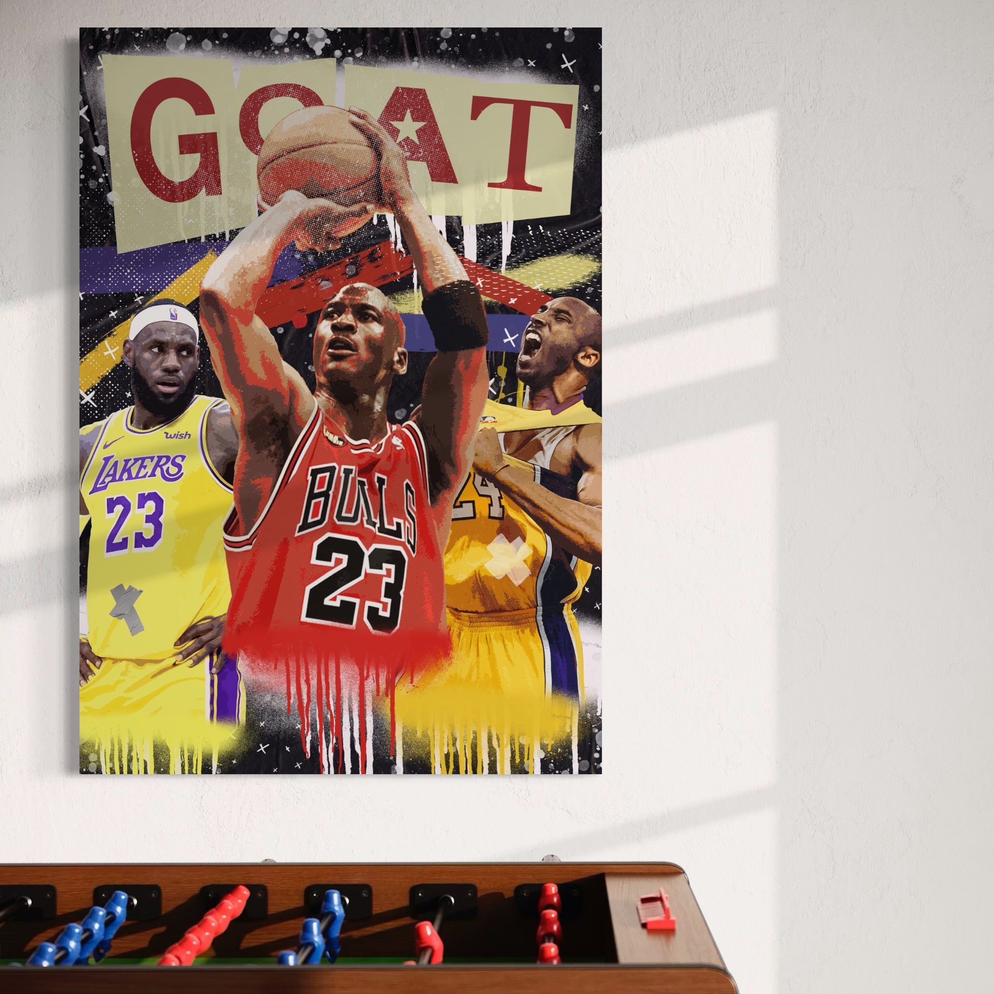 Tablou Canvas Premium LuxCanva® A1024, Michael Jordan , Decorativ, Sportiv, Baschet, Campion, Culori Vibrante