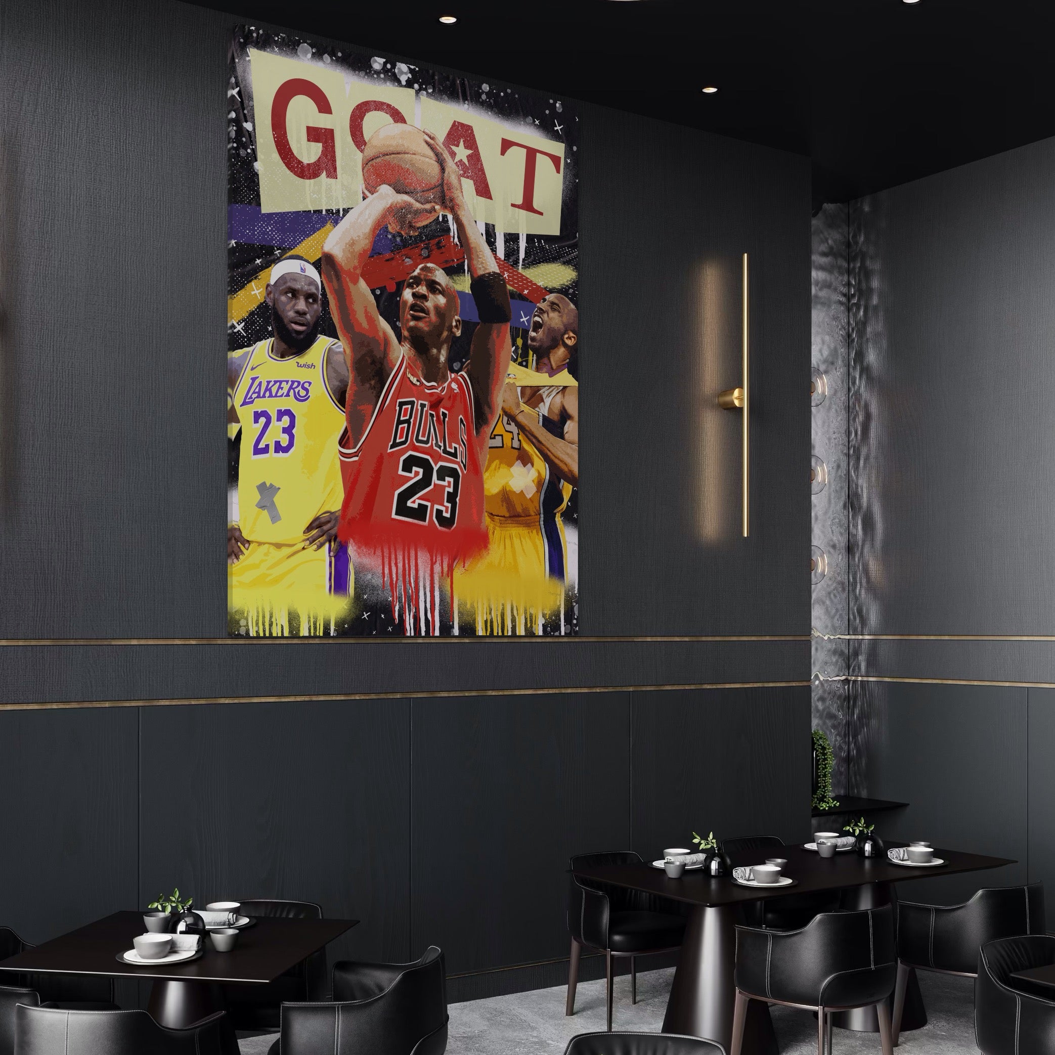 Tablou Canvas Premium LuxCanva® A1024, Michael Jordan , Decorativ, Sportiv, Baschet, Campion, Culori Vibrante