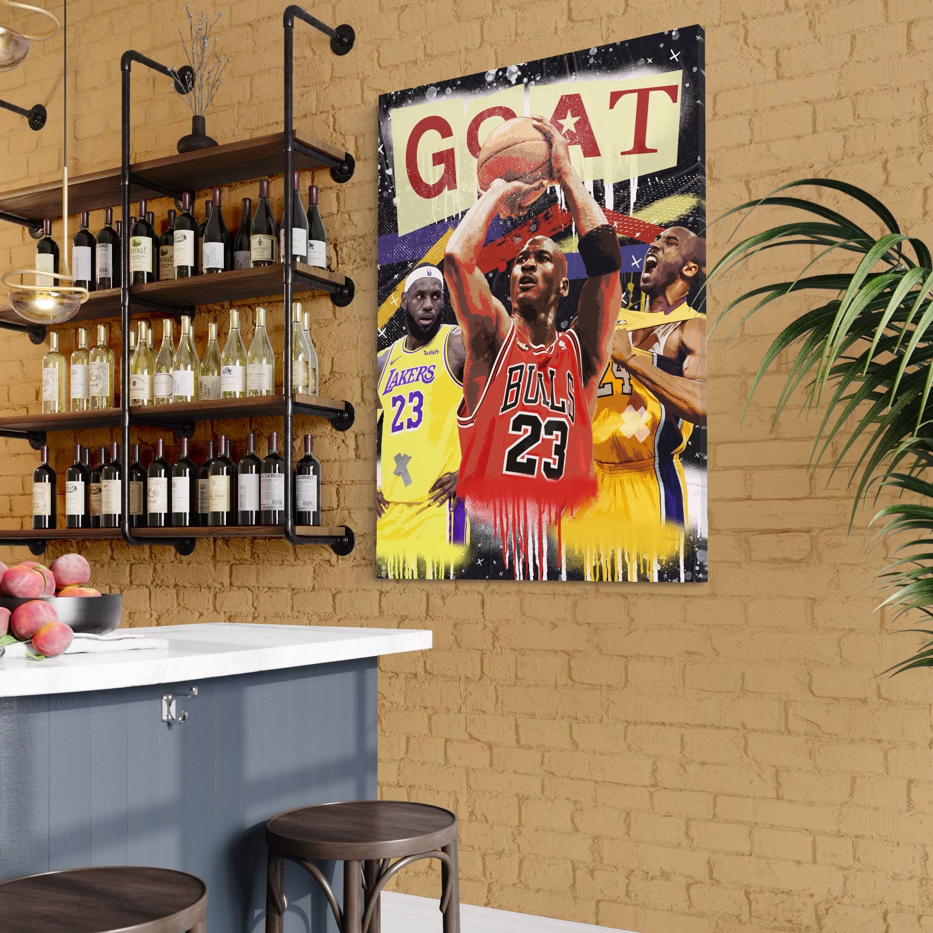 Tablou Canvas Premium LuxCanva® A1024, Michael Jordan , Decorativ, Sportiv, Baschet, Campion, Culori Vibrante
