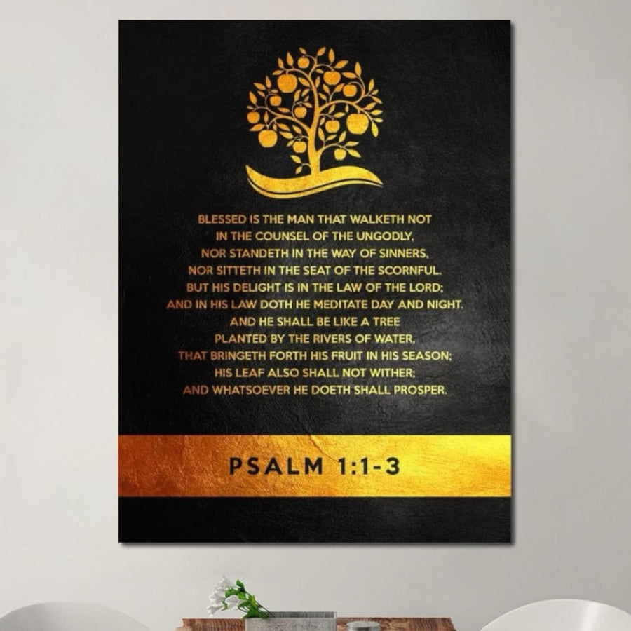 LuxCanva® Tablou Canvas Premium F1036, cu un copac simbolizând prosperitate și stabilitate, aduce culori vibrante și mesajul "Dreptatea Aduce Roade", fiind ideal pentru living sau birou, pentru un decor elegant și modern.