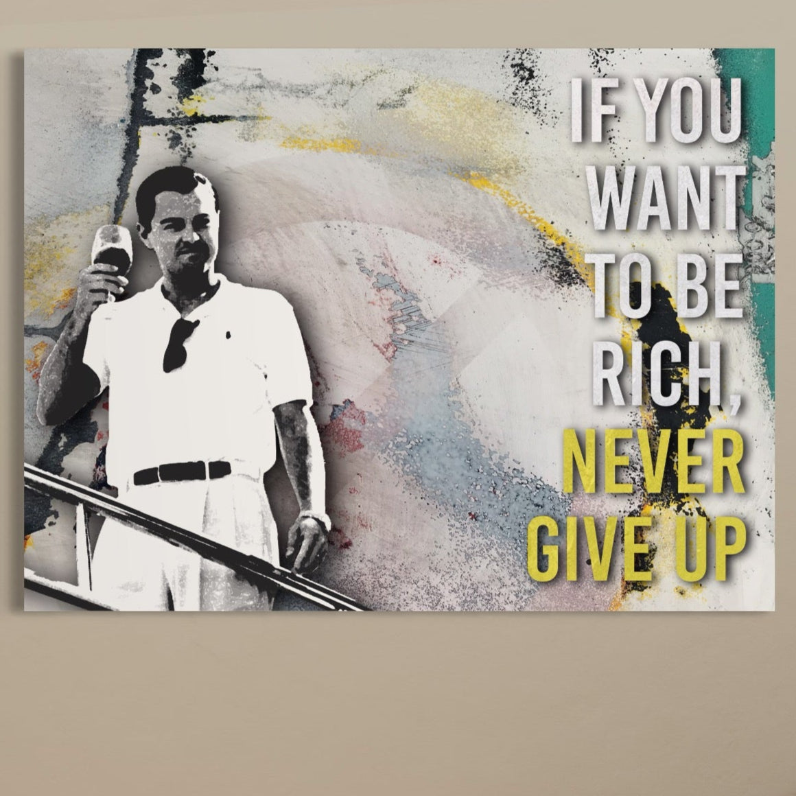 Tablou Canvas Premium LuxCanva® A1045, Leonardo DiCaprio , Actor, Oscar, Film, Culori Vibrante