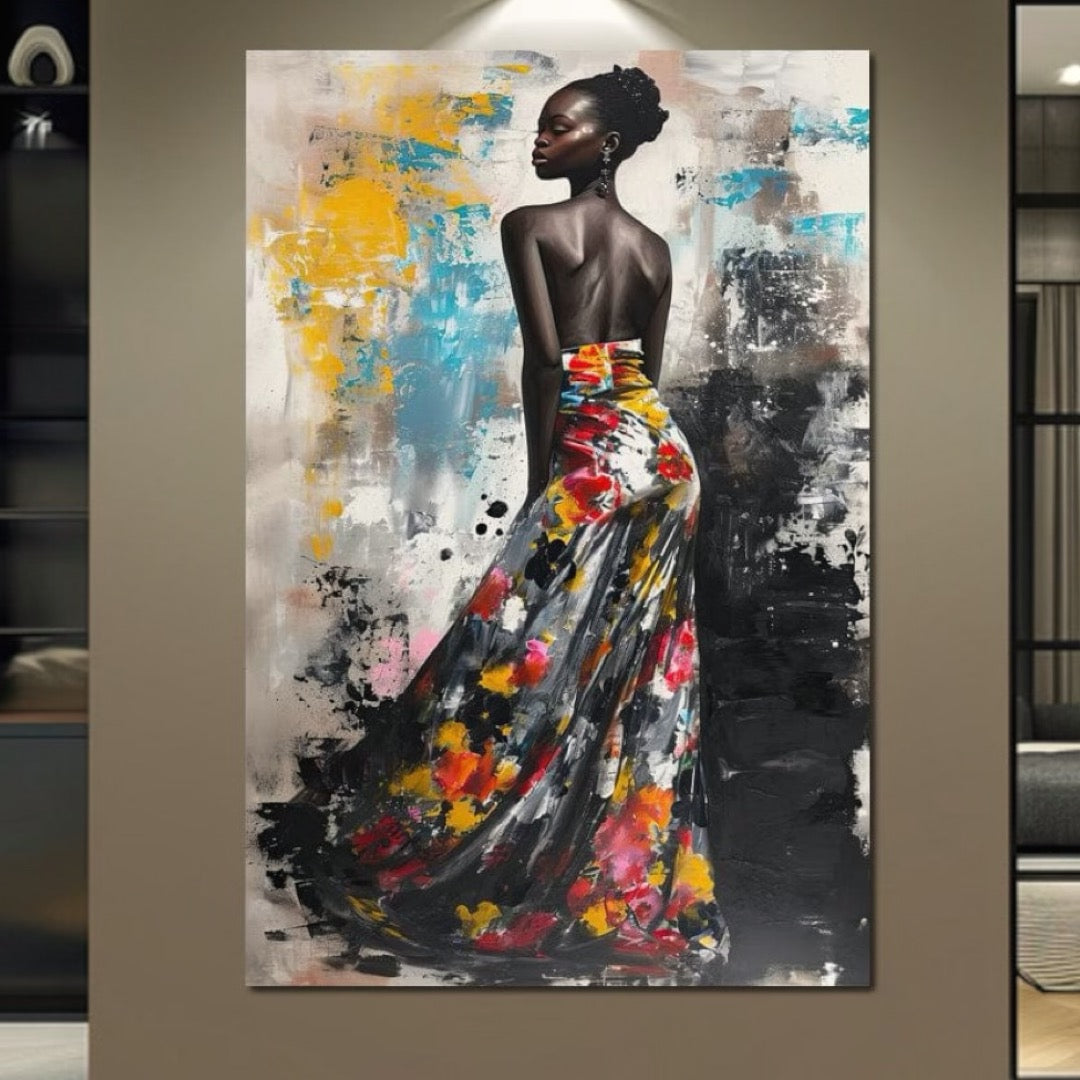 Tablou Canvas Premium LuxCanva® G1039, Stralucirea unei Muze , Rafinament, Bal, Fashion, Podium, Eleganta, Arta, Living, Dormitor, Culori vibrante