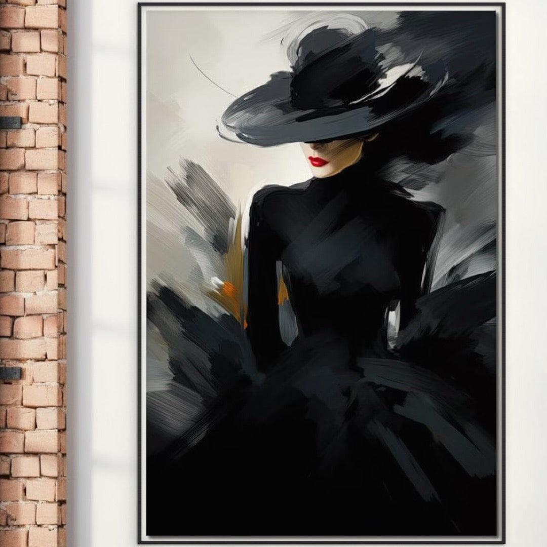 Leinwandbilder Premium LuxCanva® GV1052, Faszination des Unbekannten, Schwarz, Macht, Mysterium, Rätsel, Mode, Verführung, Glamour, Wohnen, Schlafzimmer