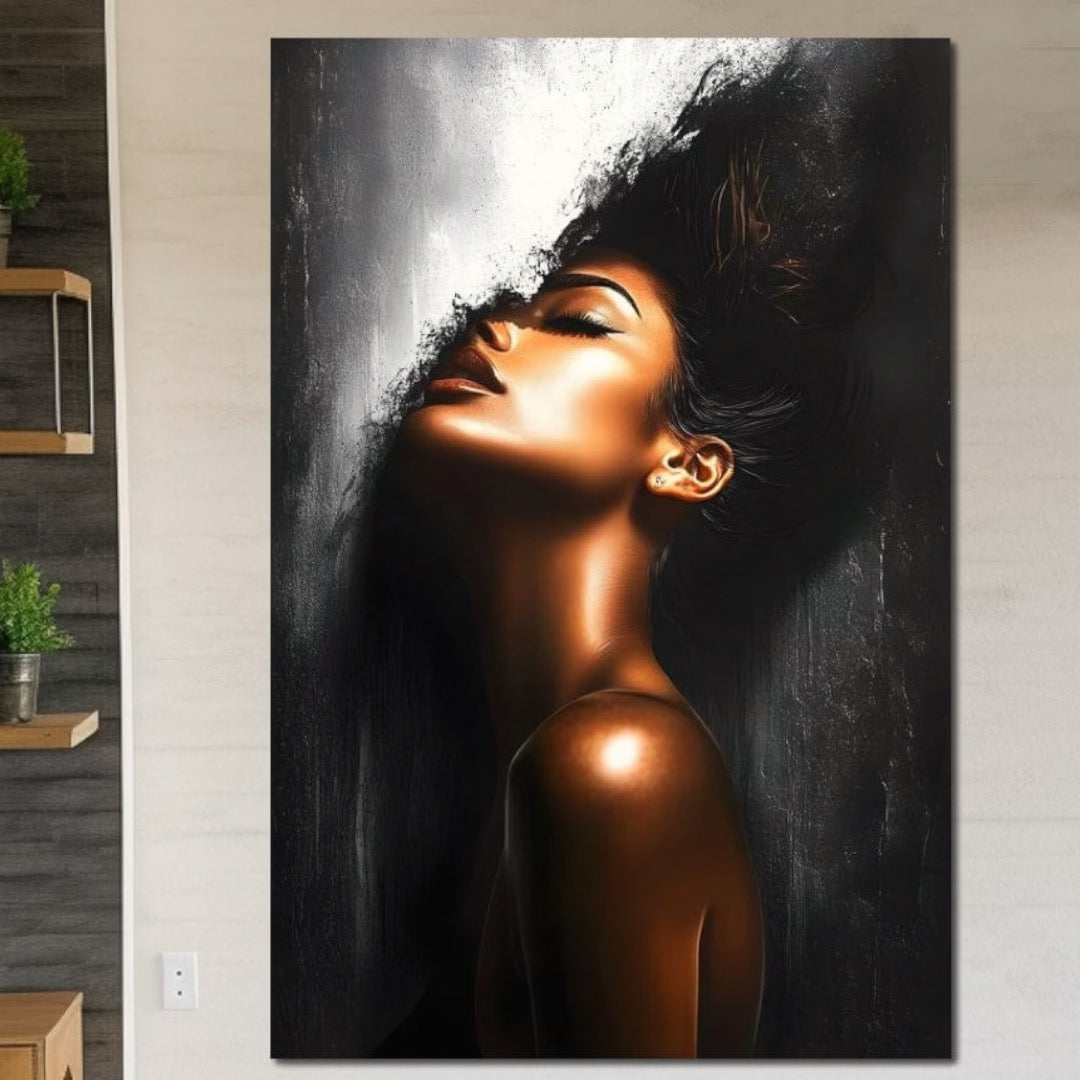 Tablou Canvas Premium LuxCanva® G1058, Ecoul Simturilor ,  Arta, Bronz, Emotie, Expresivitate, Aura, Libertate, Estetica, Living, Dormitor, Culori vibrante