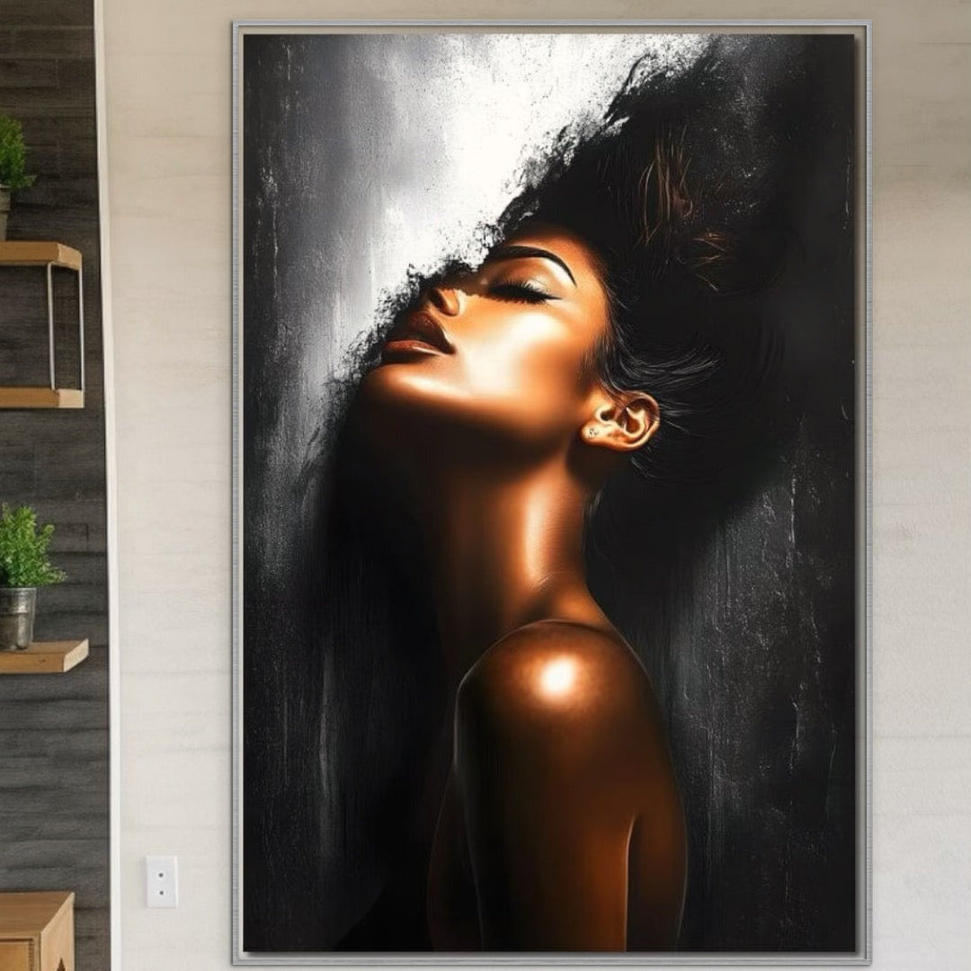 Tablou Canvas Premium LuxCanva® G1058, Ecoul Simturilor ,  Arta, Bronz, Emotie, Expresivitate, Aura, Libertate, Estetica, Living, Dormitor, Culori vibrante