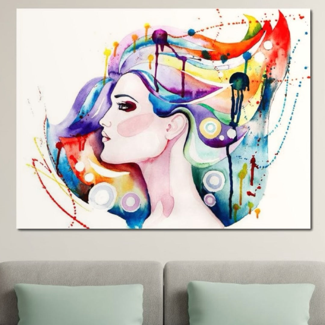 Tablou Canvas Premium LuxCanva® GL1068, Magia Gandurilor , Vis, Regina, Imaginatie, Armonie, Fantezie, Design, Ganduri, Pictate, Living, Dormitor