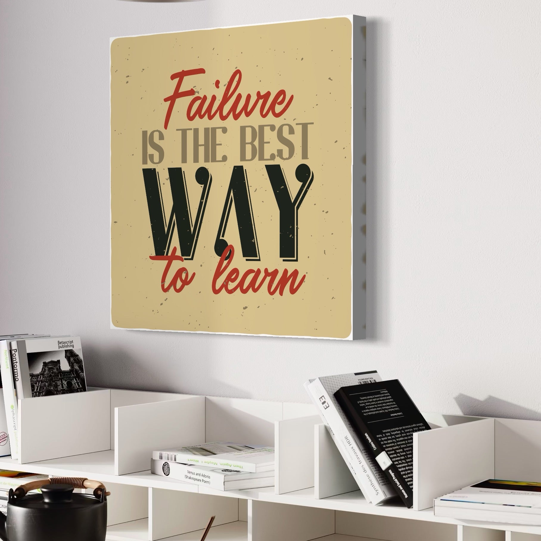 Tablou Canvas Premium LuxCanva® A1369, Failure Is The Best ,  Birou, Echipa, Motivational, Succes, Culori Vibrante