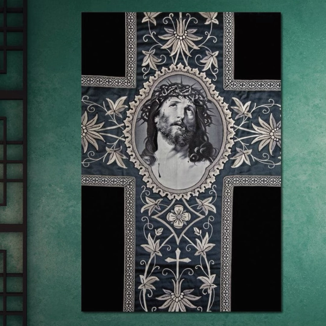 Tablou Canvas Premium LuxCanva® H1004, Chipul Mantuitorului , Divin, Reflectie, Biserica, Crestinism, Jertfa, Mantuire, Simbol, Living, Dormitor