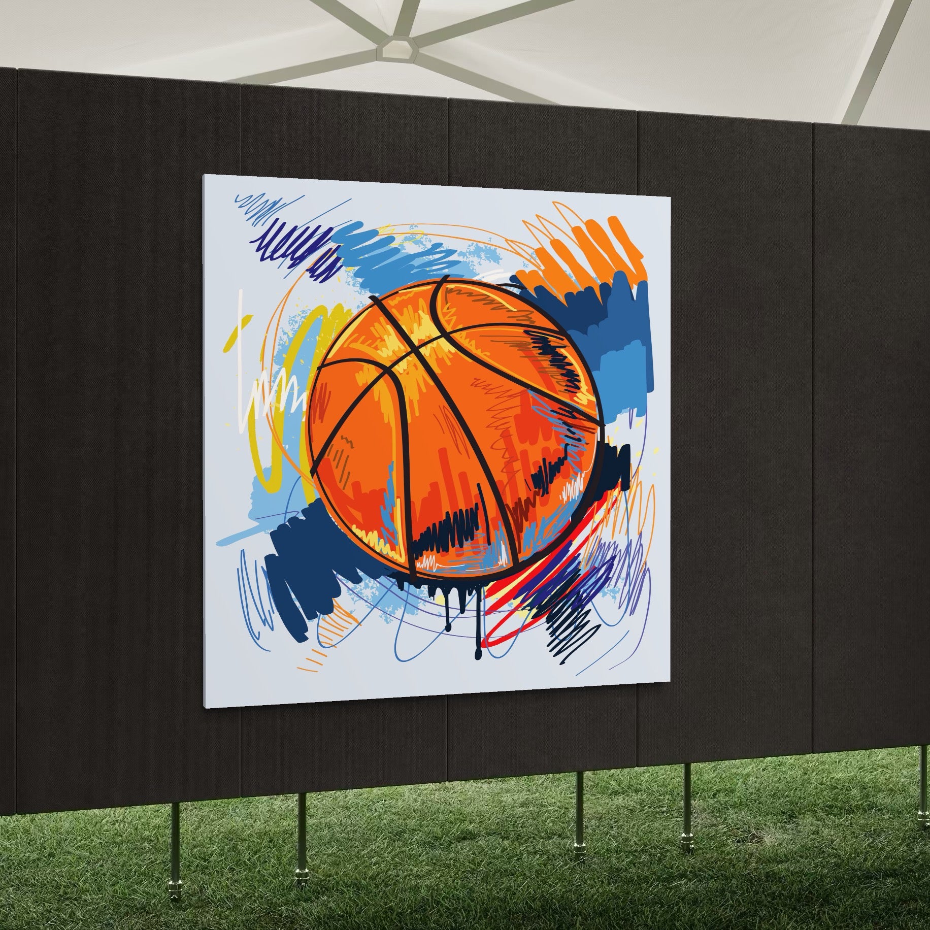 Tablou Canvas Premium LuxCanva® A1372, Basketball , Dormitor, Minge, Sport, Baschet, Camera Copil, NBA, Culori Vibrante