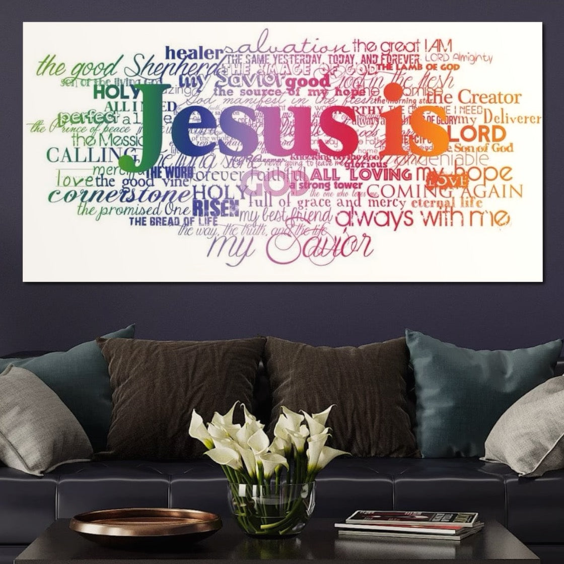 Tablou Canvas Premium LuxCanva® H1011, Cuvintele Credintei , Speranta, Mantuire, Credinta, Cuvinte, Inspiratie, Promisiune, Motivational, Living