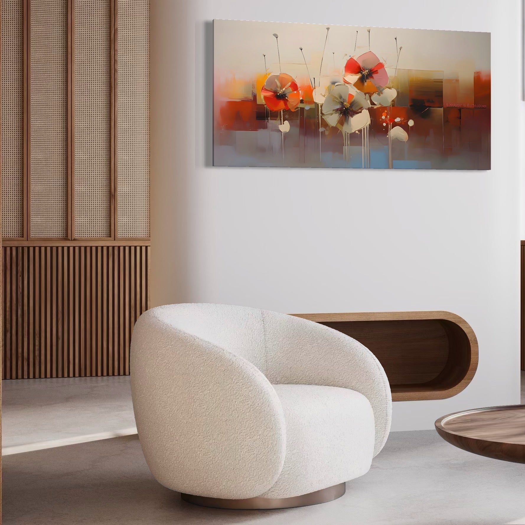 Tablou Canvas Premium LuxCanva® A1376, Painted Flowers , Dormitor, Flori, Pictura, Natura, Decorativ, Living, Culori Vibrante