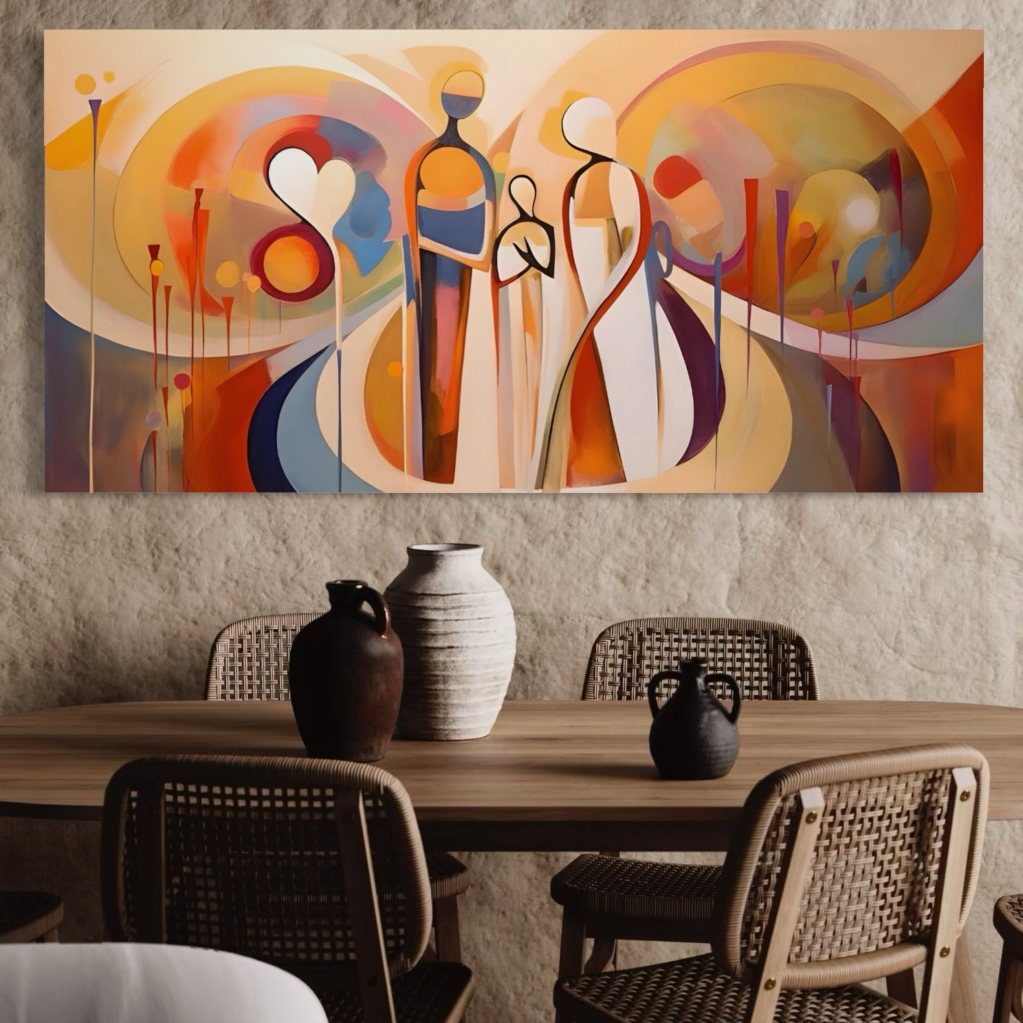 Tablou Canvas Premium LuxCanva® A1379, Family ,Dormitor, Cuplu, Iubire, Abstract, Living, Culori Vibrante