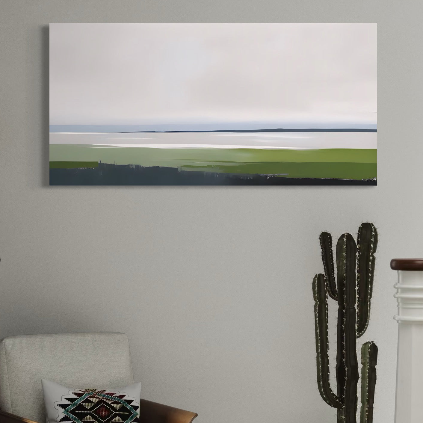 Tablou Canvas Premium LuxCanva® A1384, Orizont ,  Living, Peisaj, Campie, Natura, Dormitor, Culori Vibrante