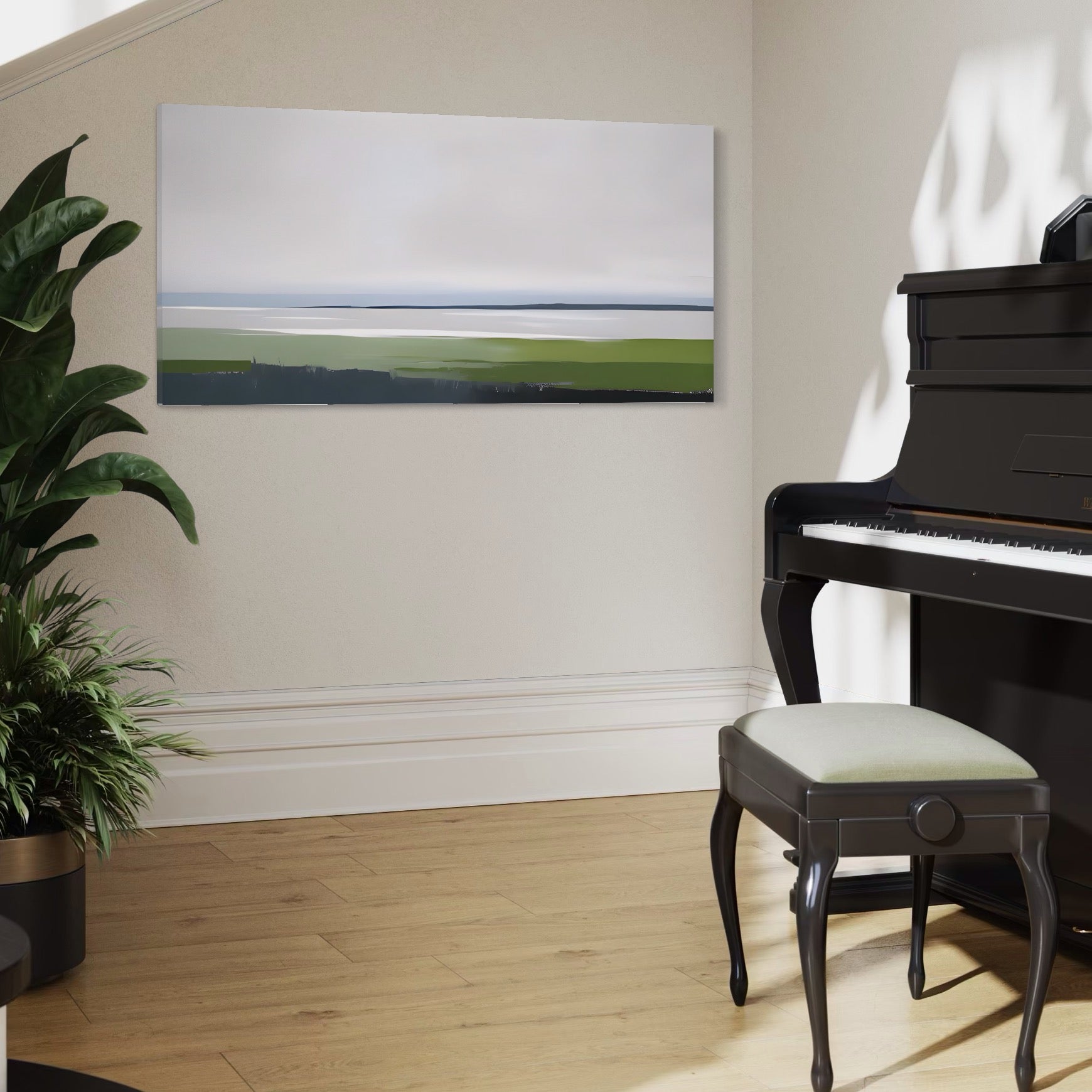 Tablou Canvas Premium LuxCanva® A1384, Orizont ,  Living, Peisaj, Campie, Natura, Dormitor, Culori Vibrante