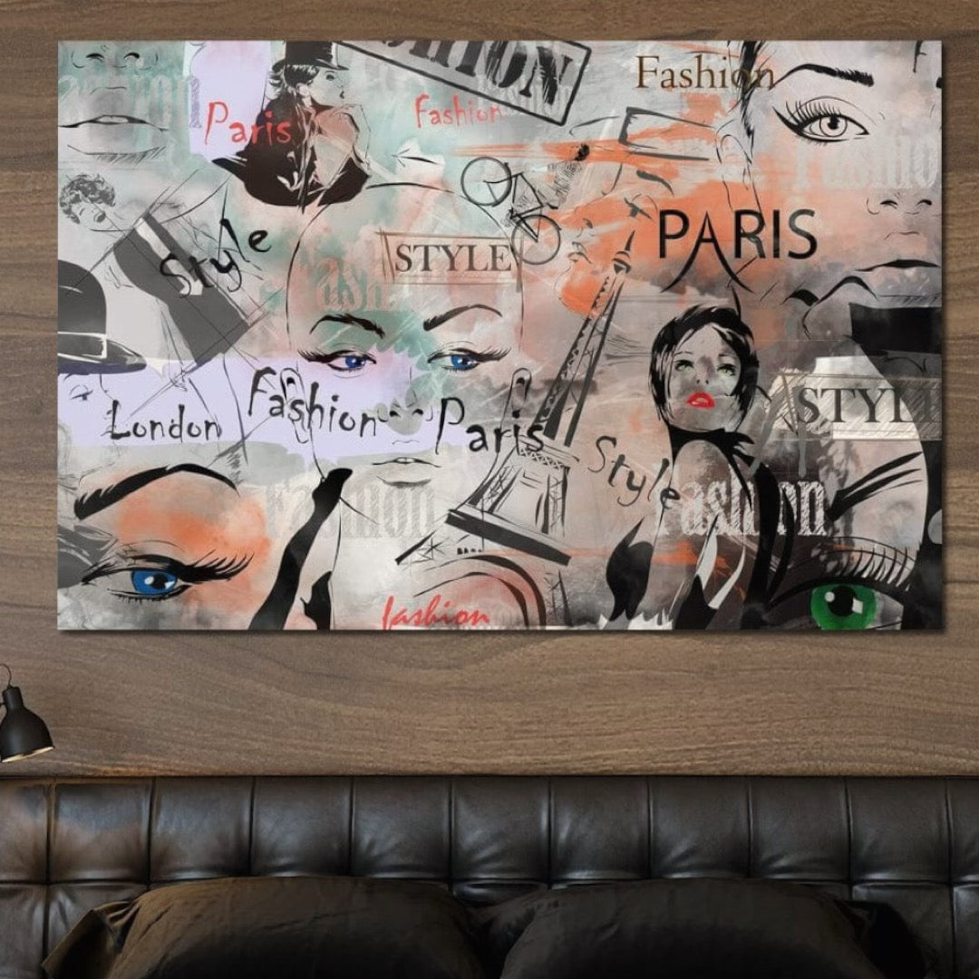 Tablou Canvas Premium, LuxCanva® G1093, Metropola Modei, Cosmopolit, Paris, Londra, Fashion, Stil, Urban, Arta, Capitale, Vise, Living, Dormitor