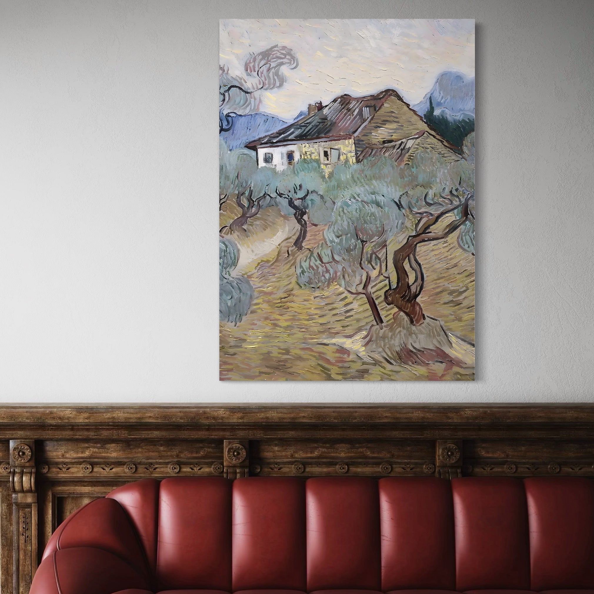 Tablou Canvas Premium LuxCanva® A1401, The Olive Trees , Room, Van Gogh, Pictor, Pictura, Casa, Galerie, Culori Vibrante