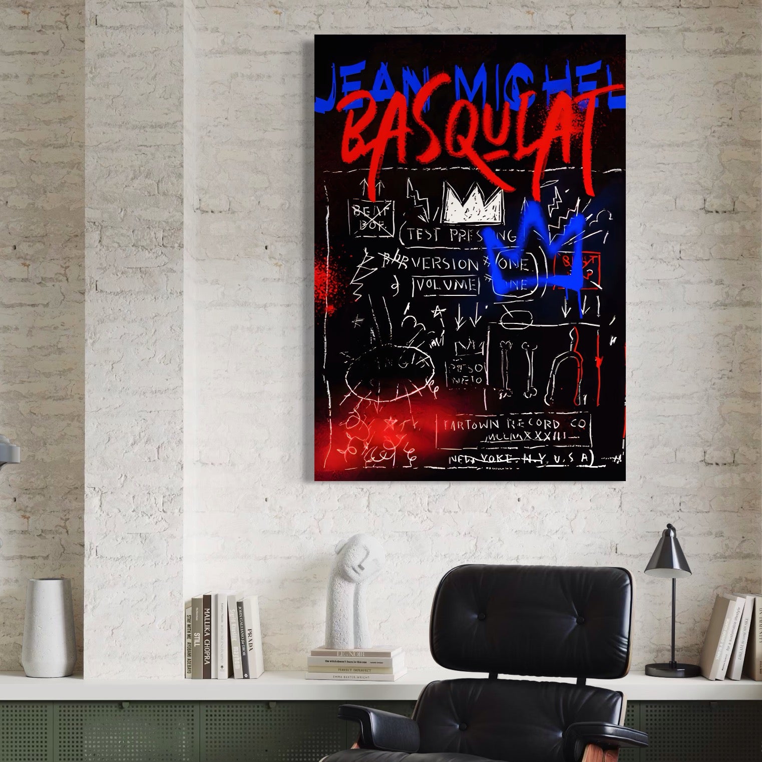 Tablou Canvas Premium LuxCanva® A1407, Jean-Michel Basquiat , Room, Artist, Graffiti SAMO, Arta Stradala, Living, Culori Vibrante