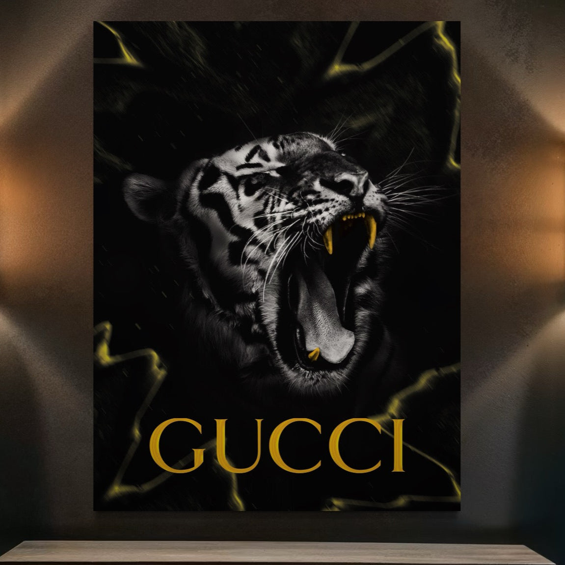 Tablou Canvas Premium, LuxCanva® A1044, Gucci Tiger, Tigru, Lux Brand, Moda, Culori Vibrante