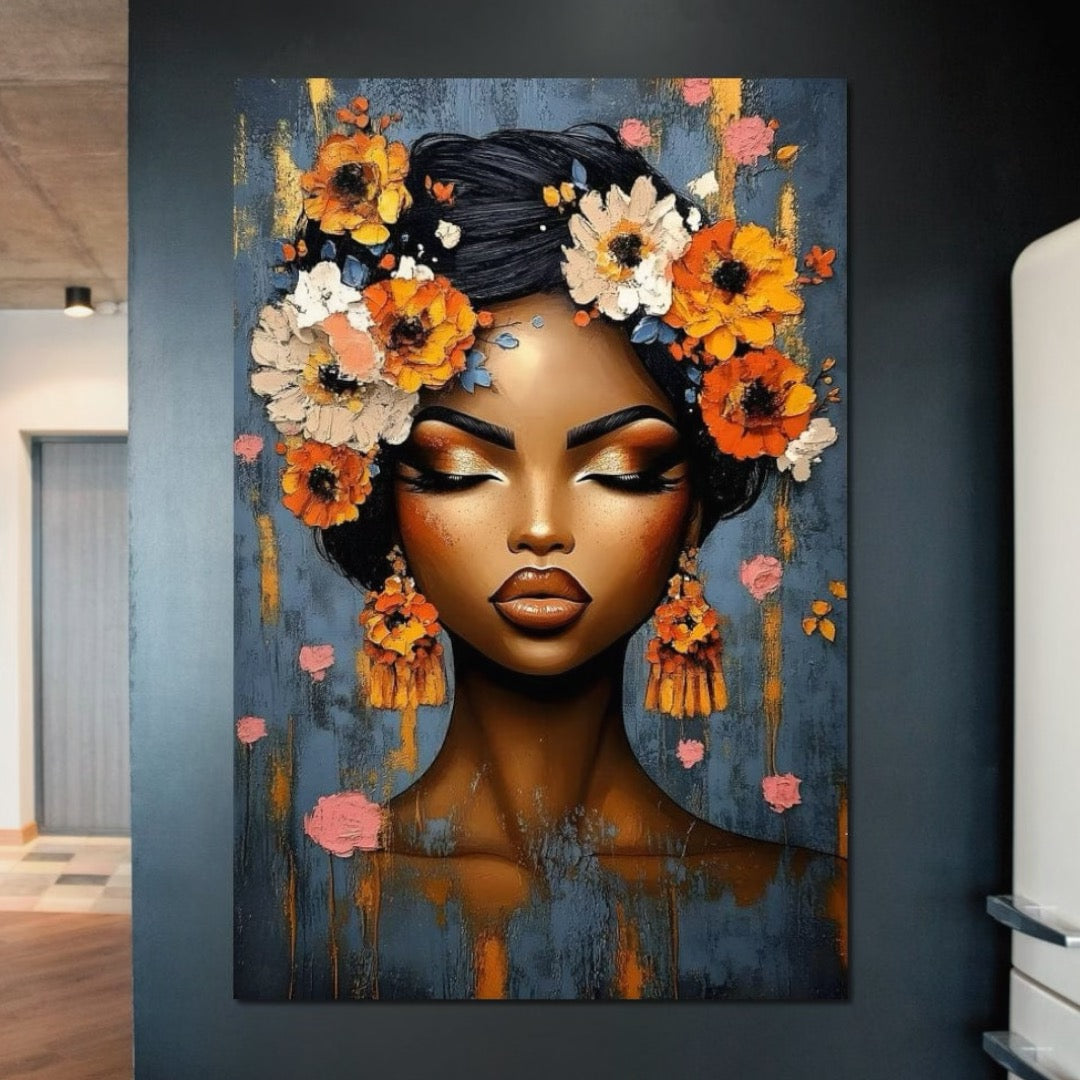 Tablou Canvas Premium, LuxCanva® G1104, Gradina Unei Regine, Flori, Splendoare, Petale, Visare, Rai, Frumusete, Tropical, Exotic, Living, Dormitor