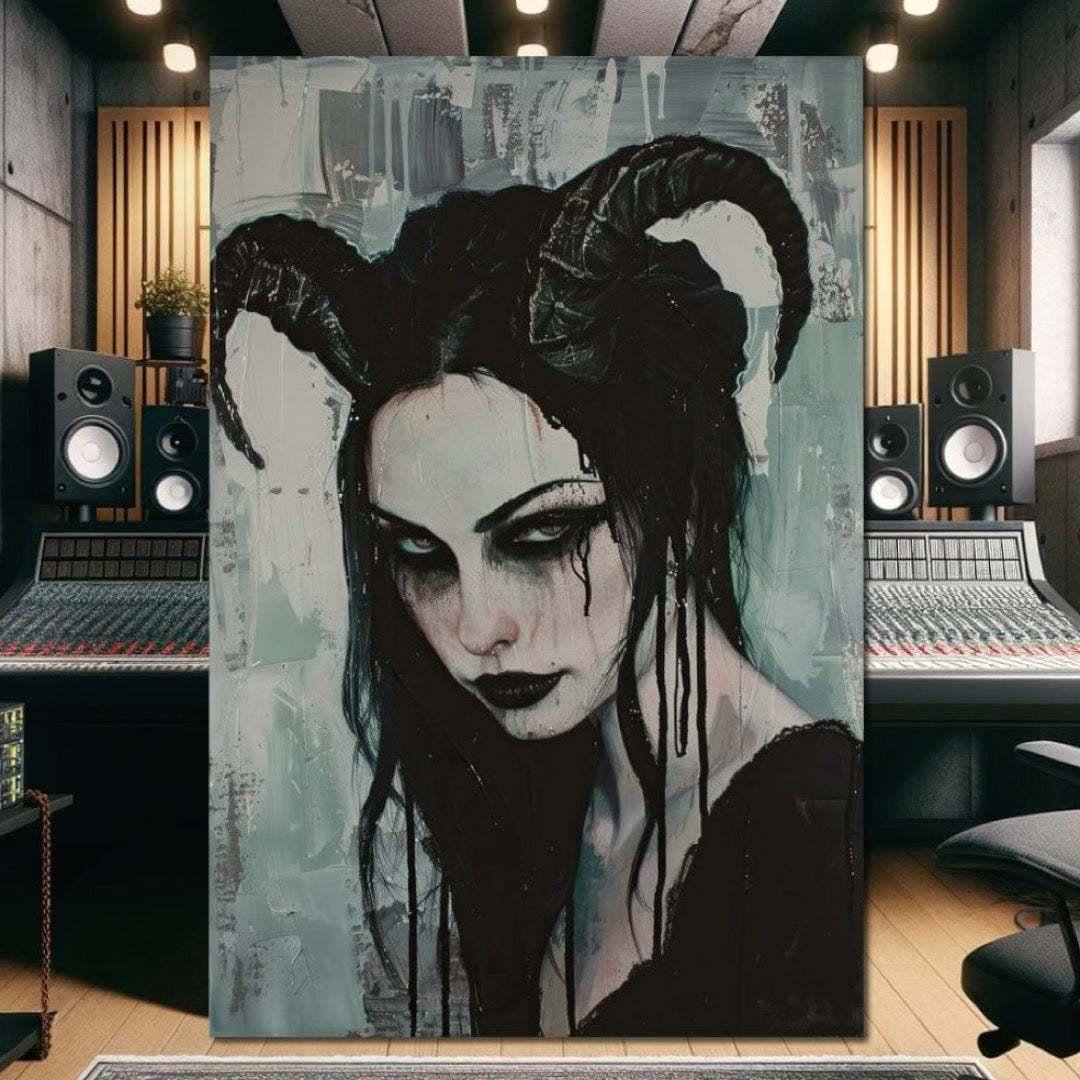 Tablou Canvas Premium, LuxCanva® G1109, Inger Cazut, Umbre, Intunecat, Obscur, Vraja, Maleficient, Gotic, Rebela, Mister, Regina, Living, Dormitor