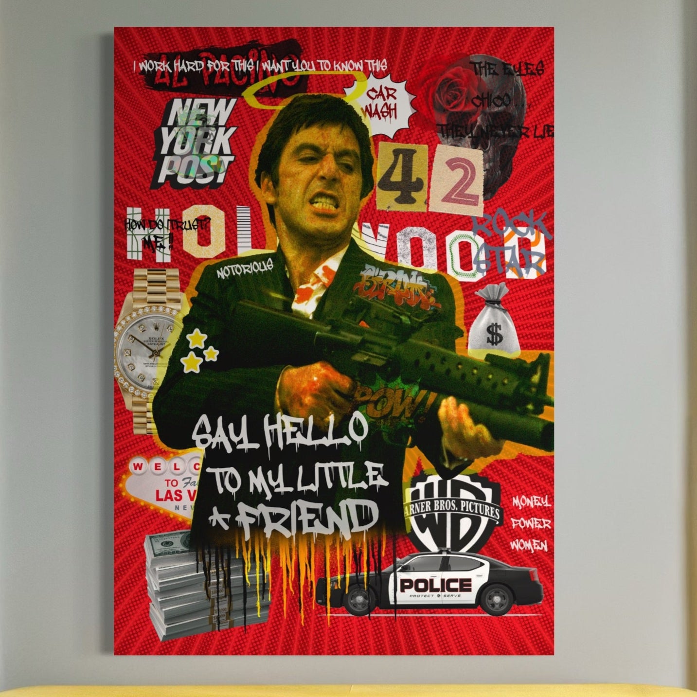 Tablou Canvas Premium, LuxCanva® A1019, Alfredo Pacino, Decorativ, Actor, Vedete, Film, Culori Vibrante