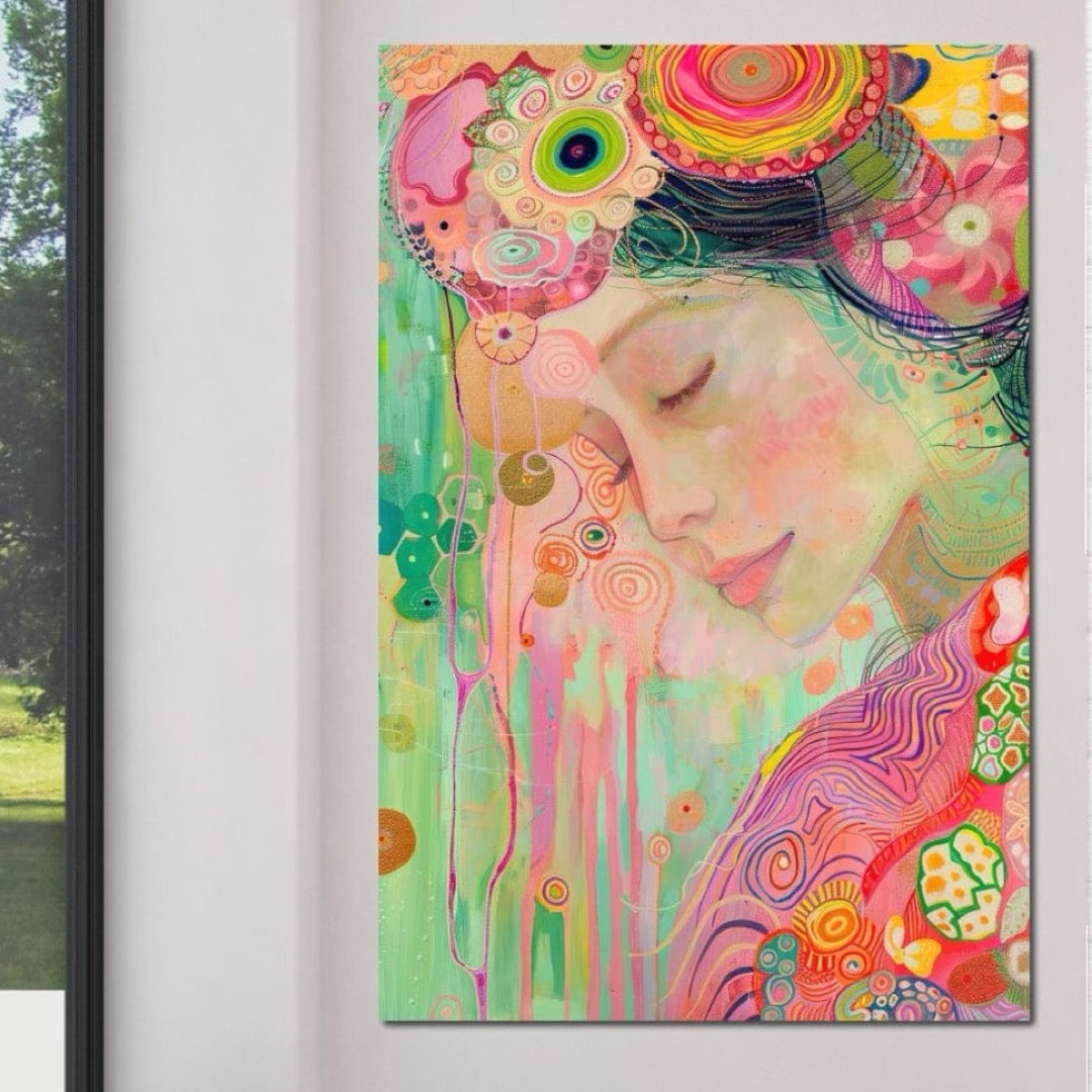 Tablou Canvas Premium, LuxCanva® G1114, Vis Pastel,  Curcubeu, Pastelat, Magie, Cromatica, Zana, Padure, Simbolism, Arta, Living, Dormitor