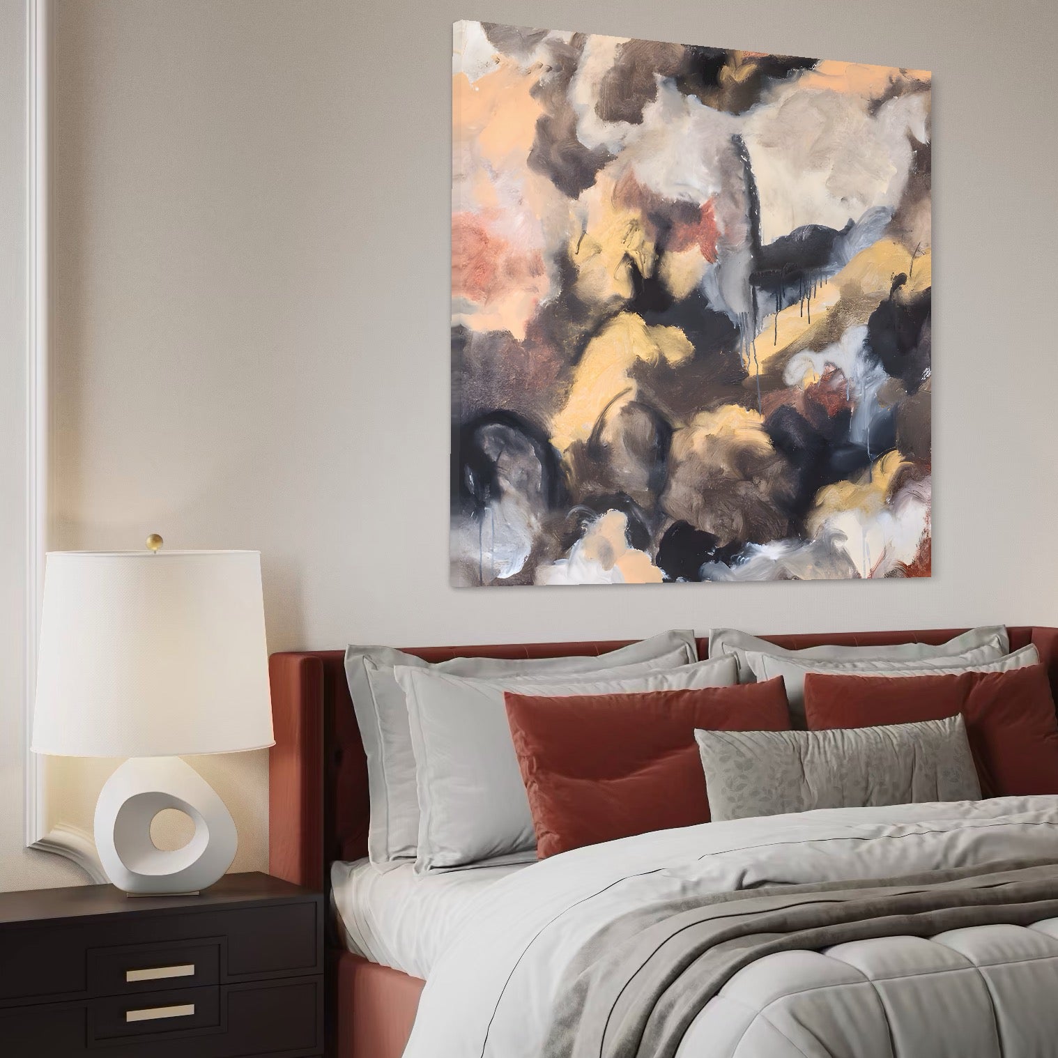 Tablou Canvas Premium LuxCanva® A1422, Amestec De Culori , Living, Expresionism, Artist, Abstract, Pictura, Dormitor, Decorativ, Culori Vibrante