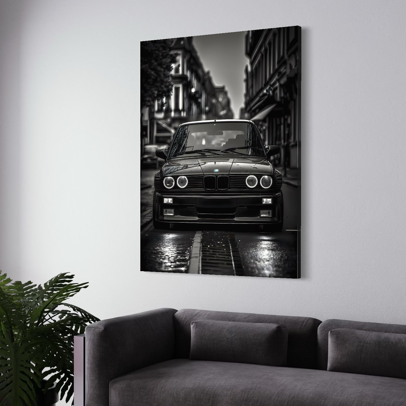 Tablou Canvas Premium, LuxCanva® C1256, Fancy BMW Car, Relaxare, Game Room, Culori Vibrante