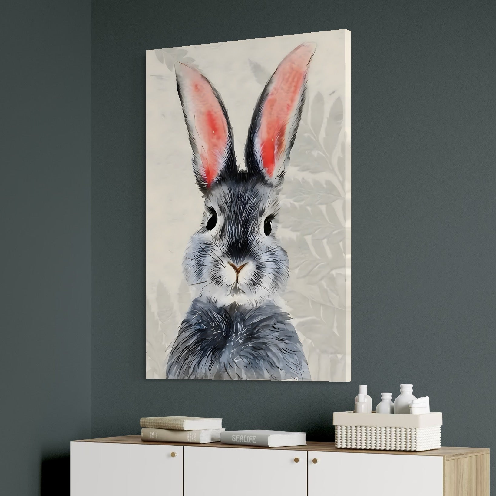 Tablou Canvas Premium, LuxCanva® C1260, Funny Bunny, Relaxare, Kids Room, Culori Vibrante