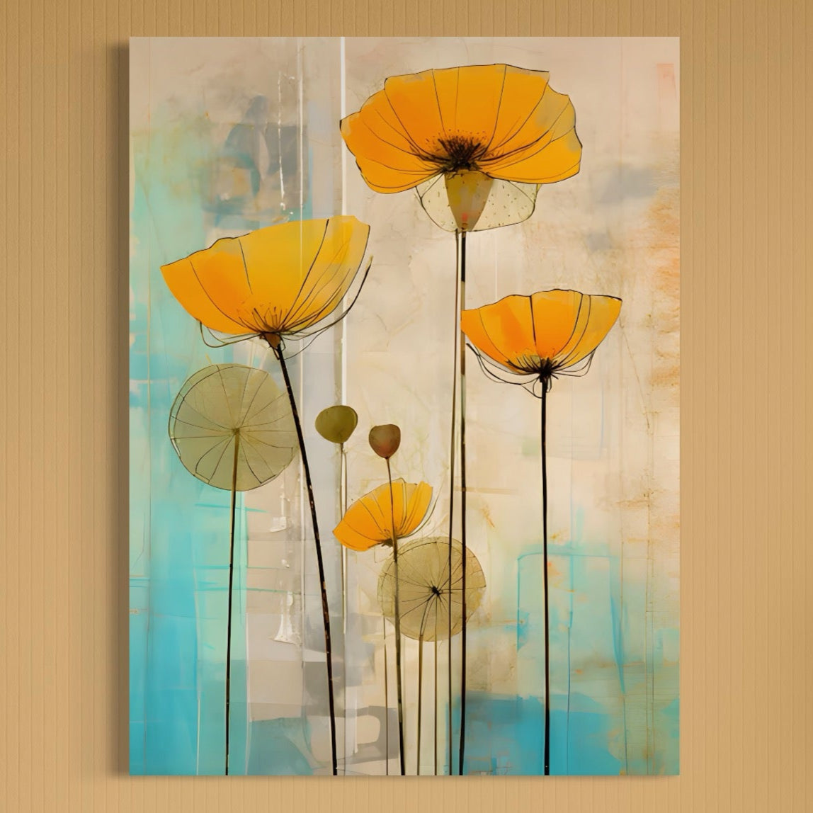 Tablou Canvas Premium LuxCanva® A1432, Simfonia Florilor , Room, Floare, Abstract, Pictura, Decorativ, Living, Culori Vibrante