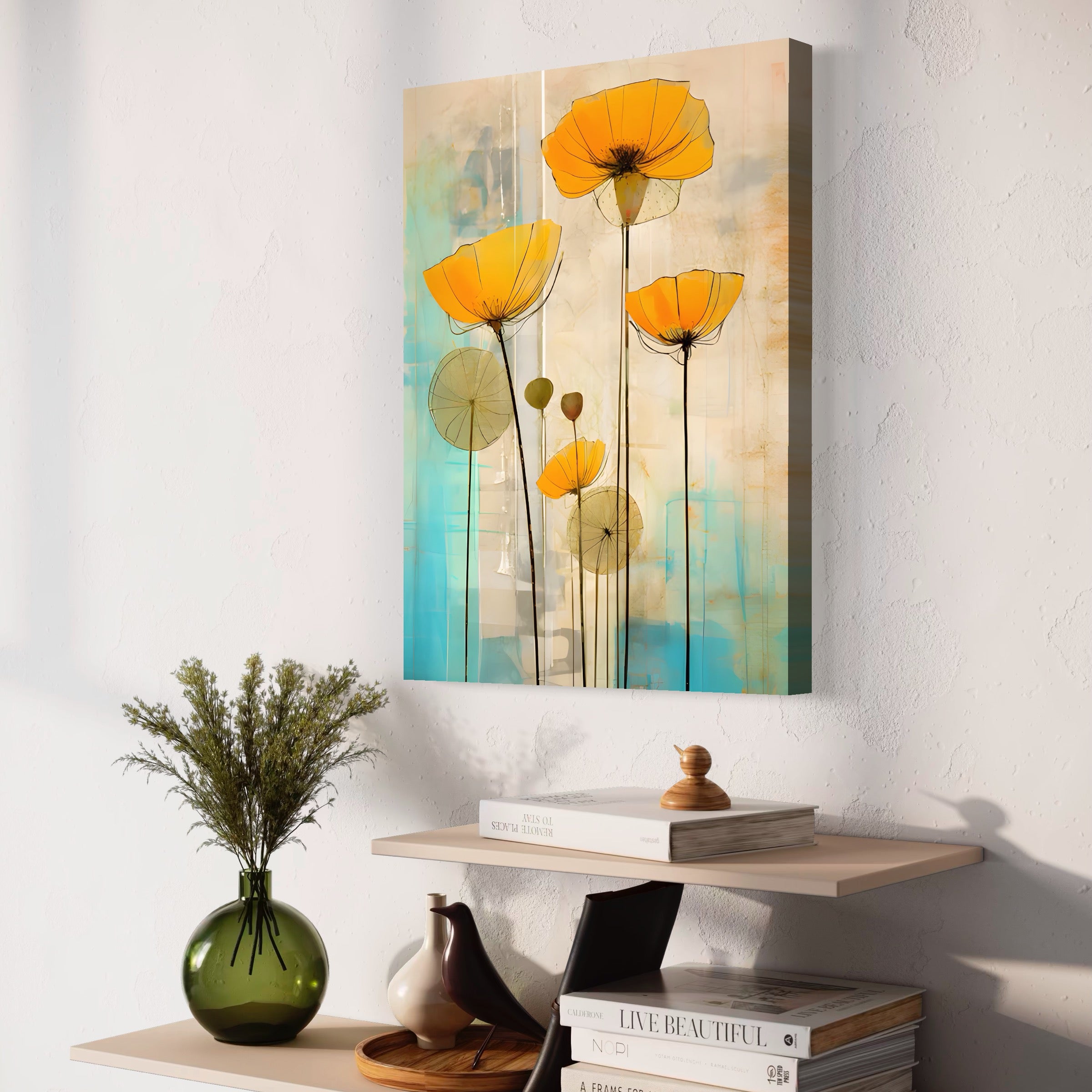 Tablou Canvas Premium LuxCanva® A1432, Simfonia Florilor , Room, Floare, Abstract, Pictura, Decorativ, Living, Culori Vibrante