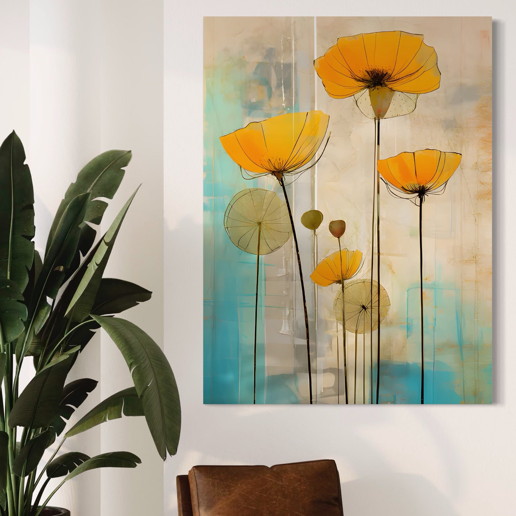 Tablou Canvas Premium LuxCanva® A1432, Simfonia Florilor , Room, Floare, Abstract, Pictura, Decorativ, Living, Culori Vibrante