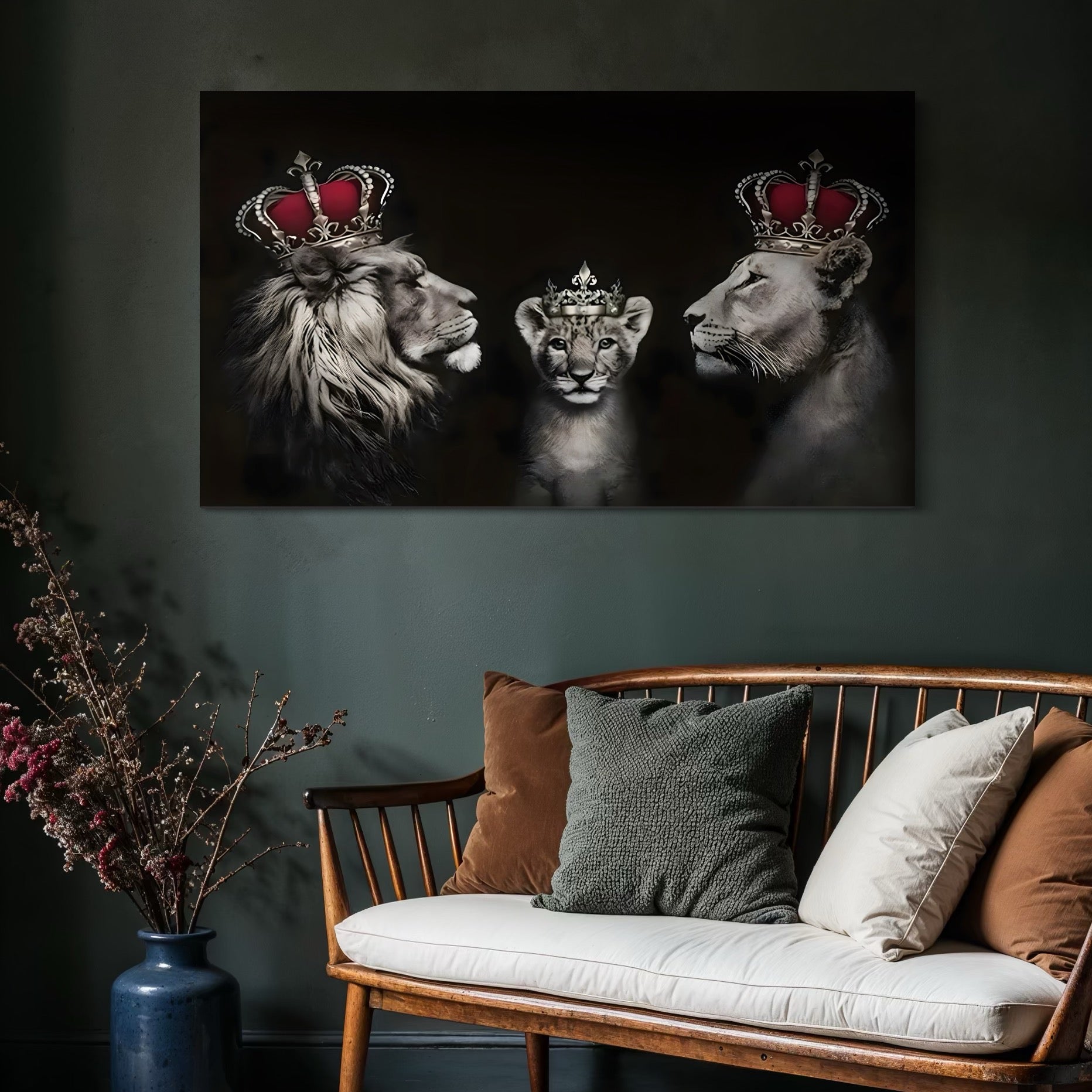 Tablou Canvas Premium, LuxCanva® C1267, Family Protection, Relaxare, Love, Heart, Protection, Living Room, Culori Vibrante