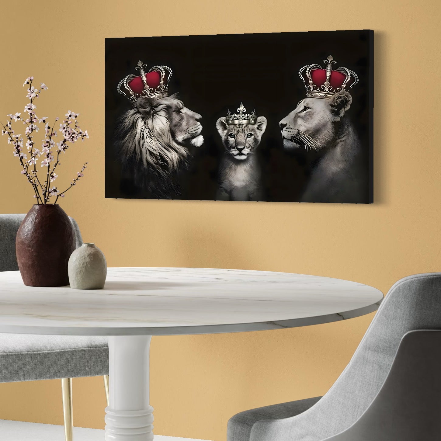 Tablou Canvas Premium, LuxCanva® C1267, Family Protection, Relaxare, Love, Heart, Protection, Living Room, Culori Vibrante