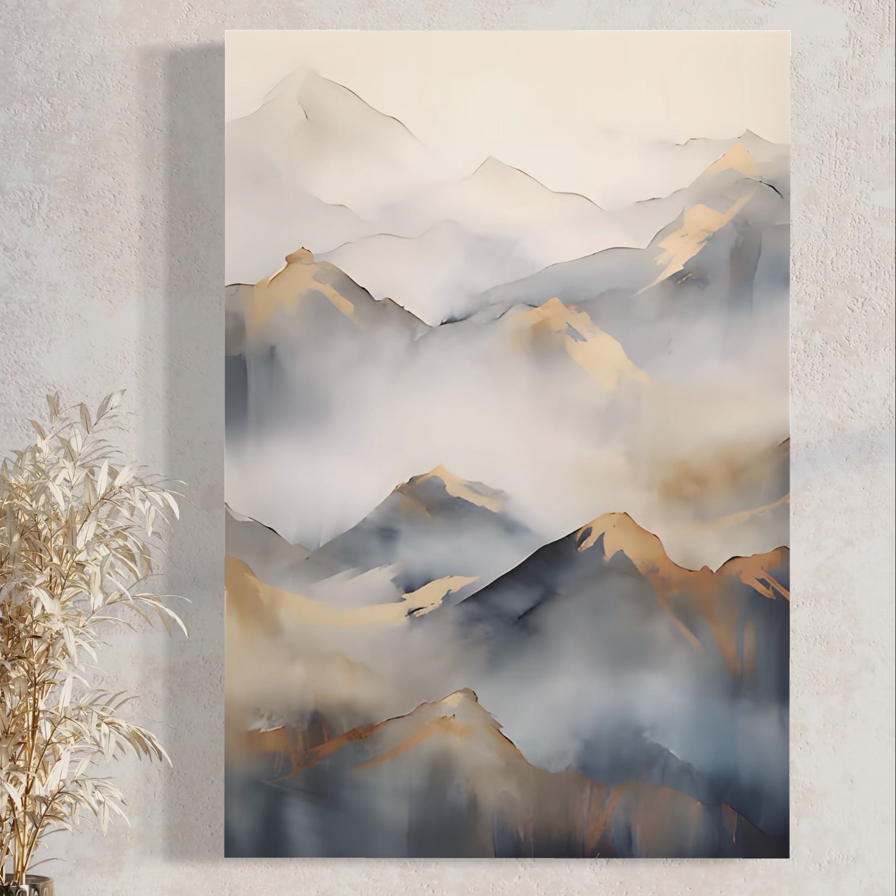 Tablou Canvas Premium LuxCanva® A1446, Munti Aurii ,  Room, Decorativ, Crestele Muntilor, Natura, Peisaj, Living, Culori Vibrante