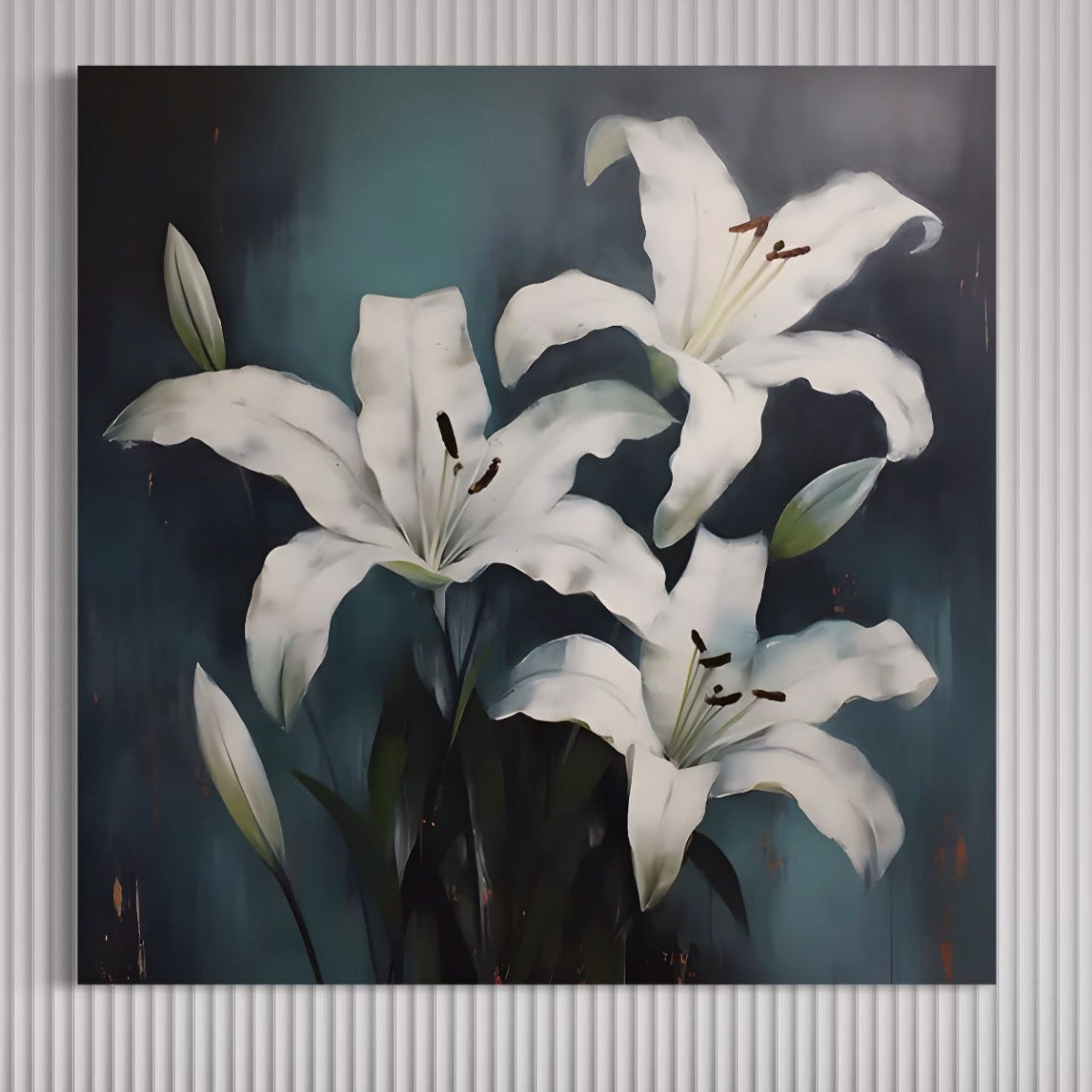 Tablou Canvas Premium LuxCanva® A1448, Crin Imperial , Room, Decorativ, Flori, Planta, Alb, Living, Culori Vibrante