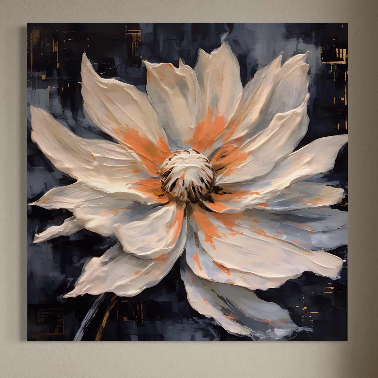 Tablou Canvas Premium LuxCanva® A1457, Viziune Florala,  Decorativ, Living, Planta, Petale, Natura, Infloritor, Culori Vibrante