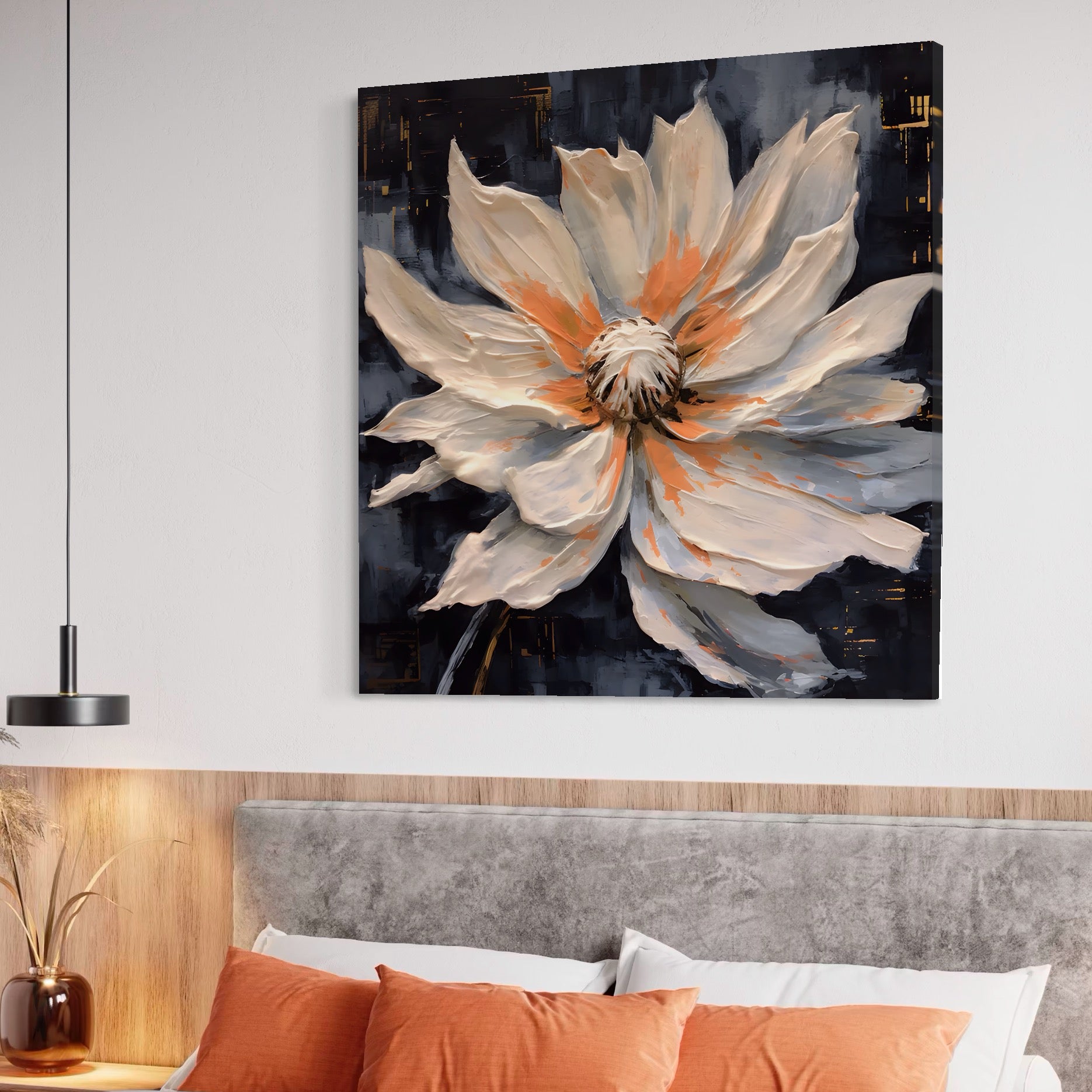 Tablou Canvas Premium LuxCanva® A1457, Viziune Florala,  Decorativ, Living, Planta, Petale, Natura, Infloritor, Culori Vibrante