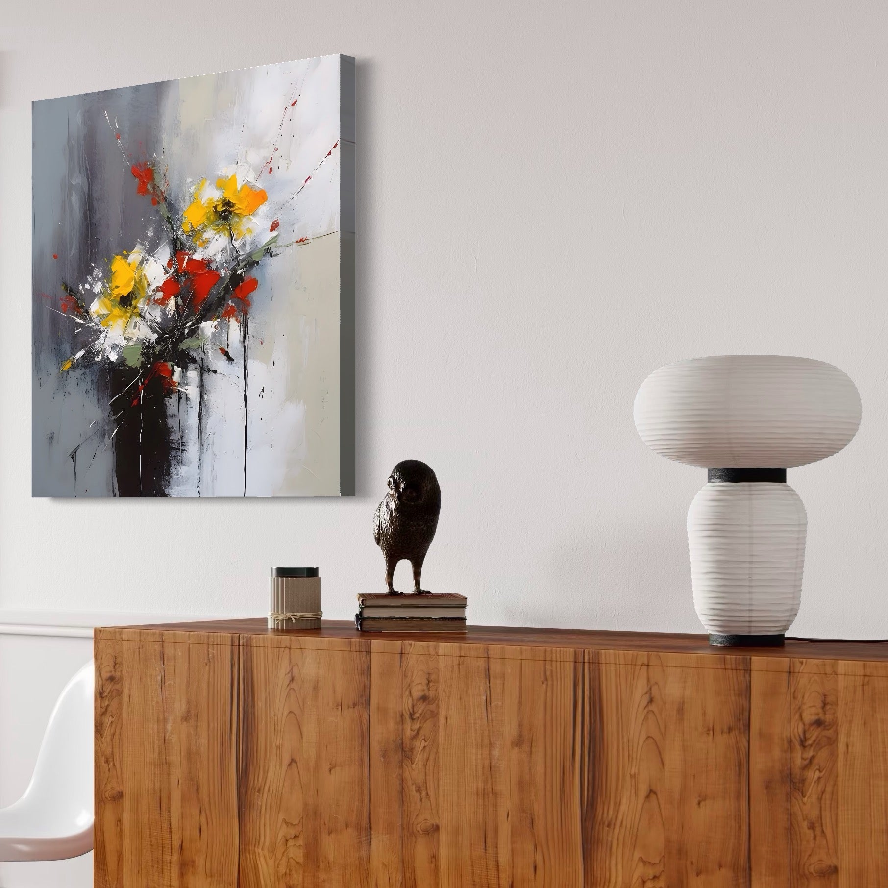 Tablou Canvas Premium LuxCanva® A1459, Armonia Florilor , Living, Decorativ, Abstract, Flori, Room, Culori Vibrante