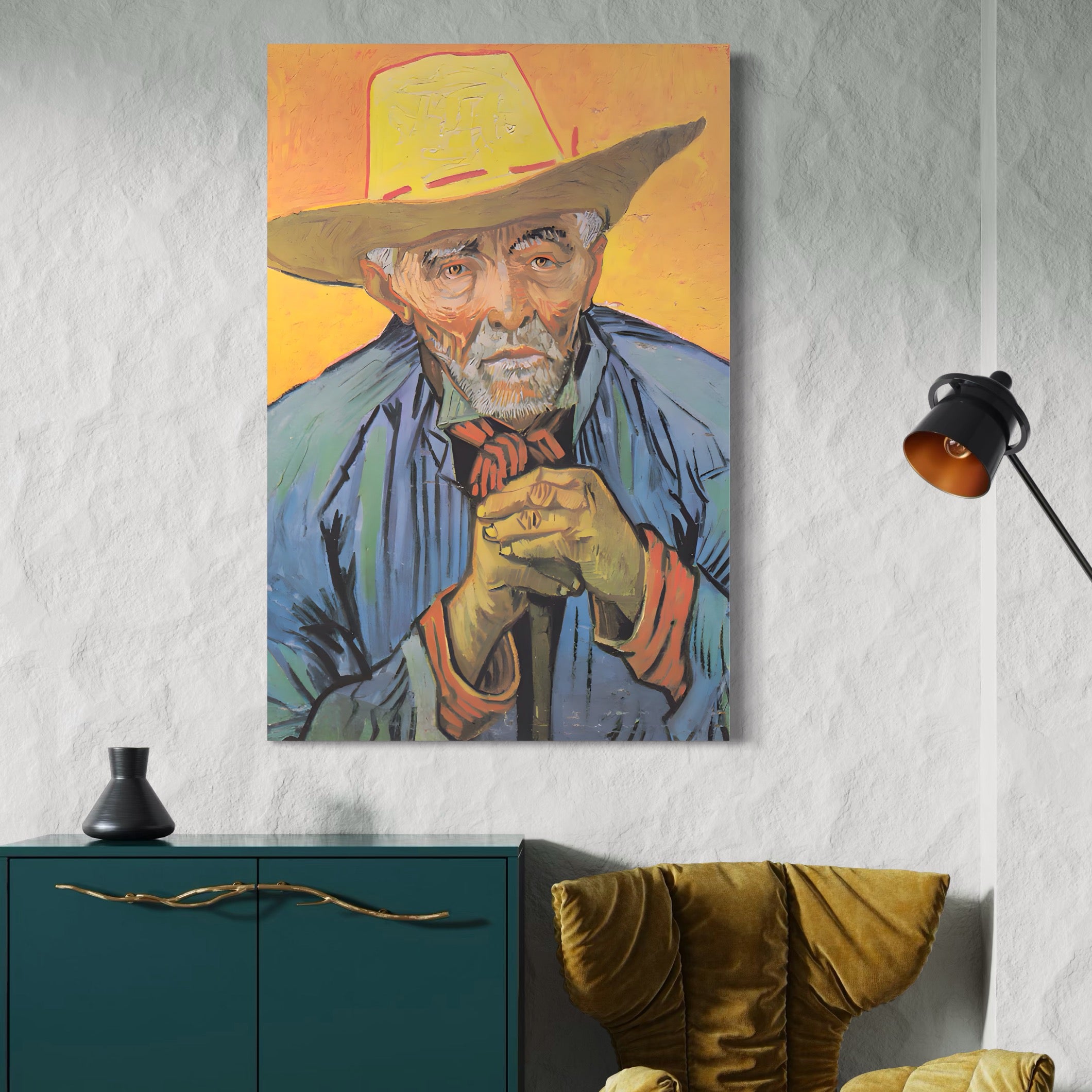 Tablou Canvas Premium LuxCanva® A1466, Portrait Of Patience Escalier , Living, Opera De Arta, Van Gogh, Artist, Portret, Galerie, Culori Vibrante