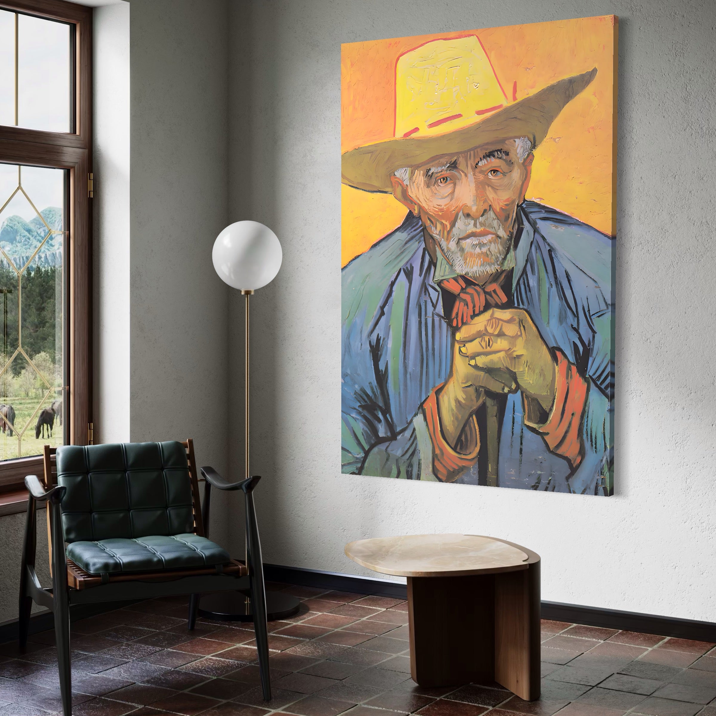 Tablou Canvas Premium LuxCanva® A1466, Portrait Of Patience Escalier , Living, Opera De Arta, Van Gogh, Artist, Portret, Galerie, Culori Vibrante