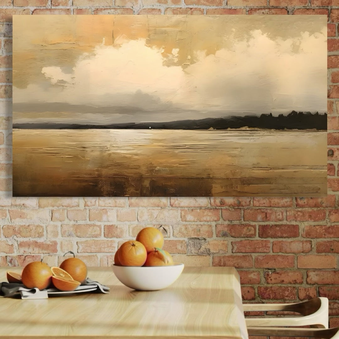 Tablou Canvas Premium LuxCanva® C1230, Sunset On The Lake , Relaxare, Living Room, Culori Vibrante