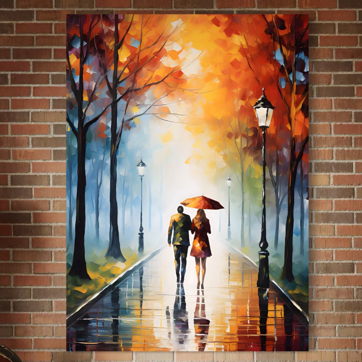 Tablou Canvas Premium LuxCanva® A1470, Aleea Indragostitilor ,  Room, Cuplu, Oameni, Iubire, Plimbare, Dormitor, Culori Vibrante