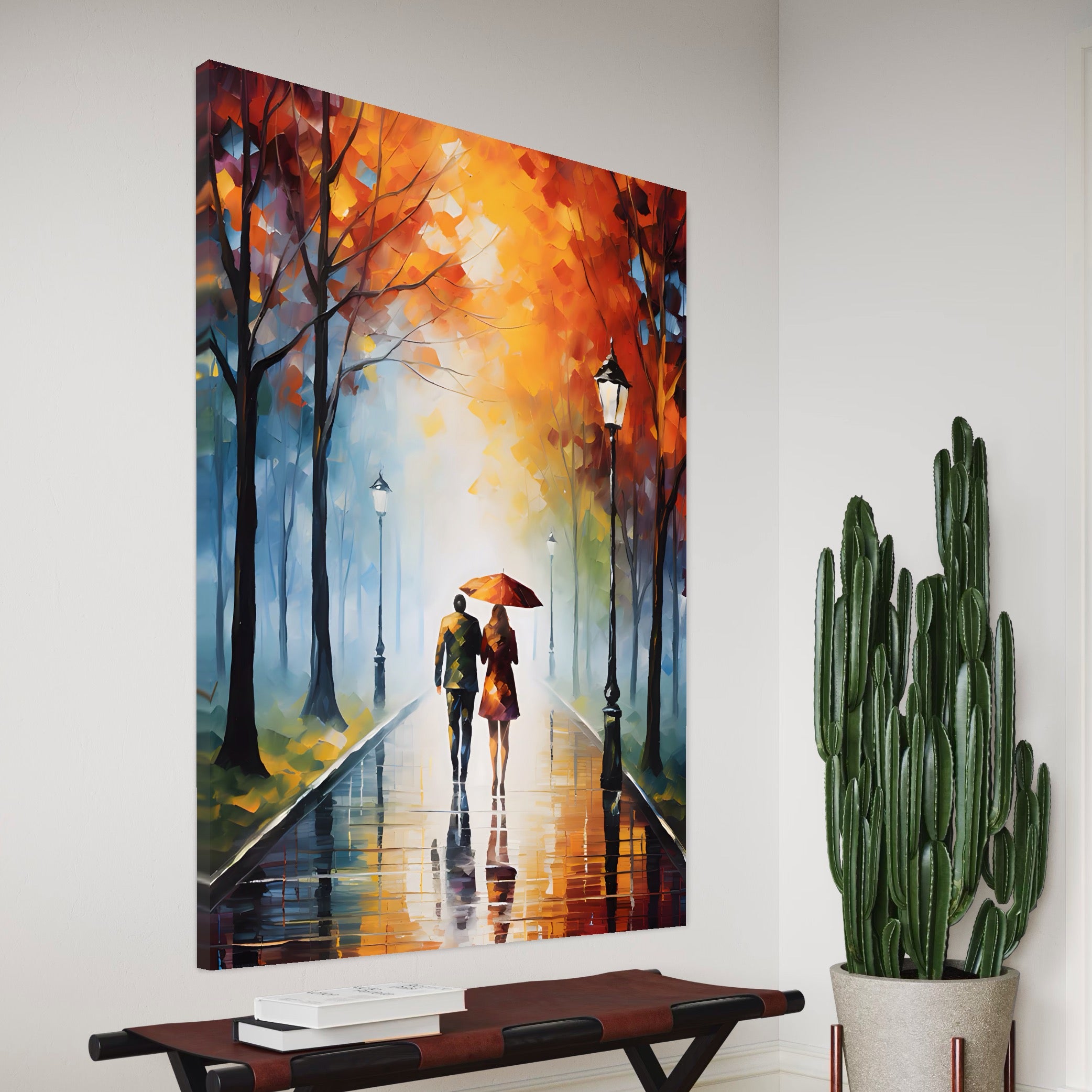 Tablou Canvas Premium LuxCanva® A1470, Aleea Indragostitilor ,  Room, Cuplu, Oameni, Iubire, Plimbare, Dormitor, Culori Vibrante