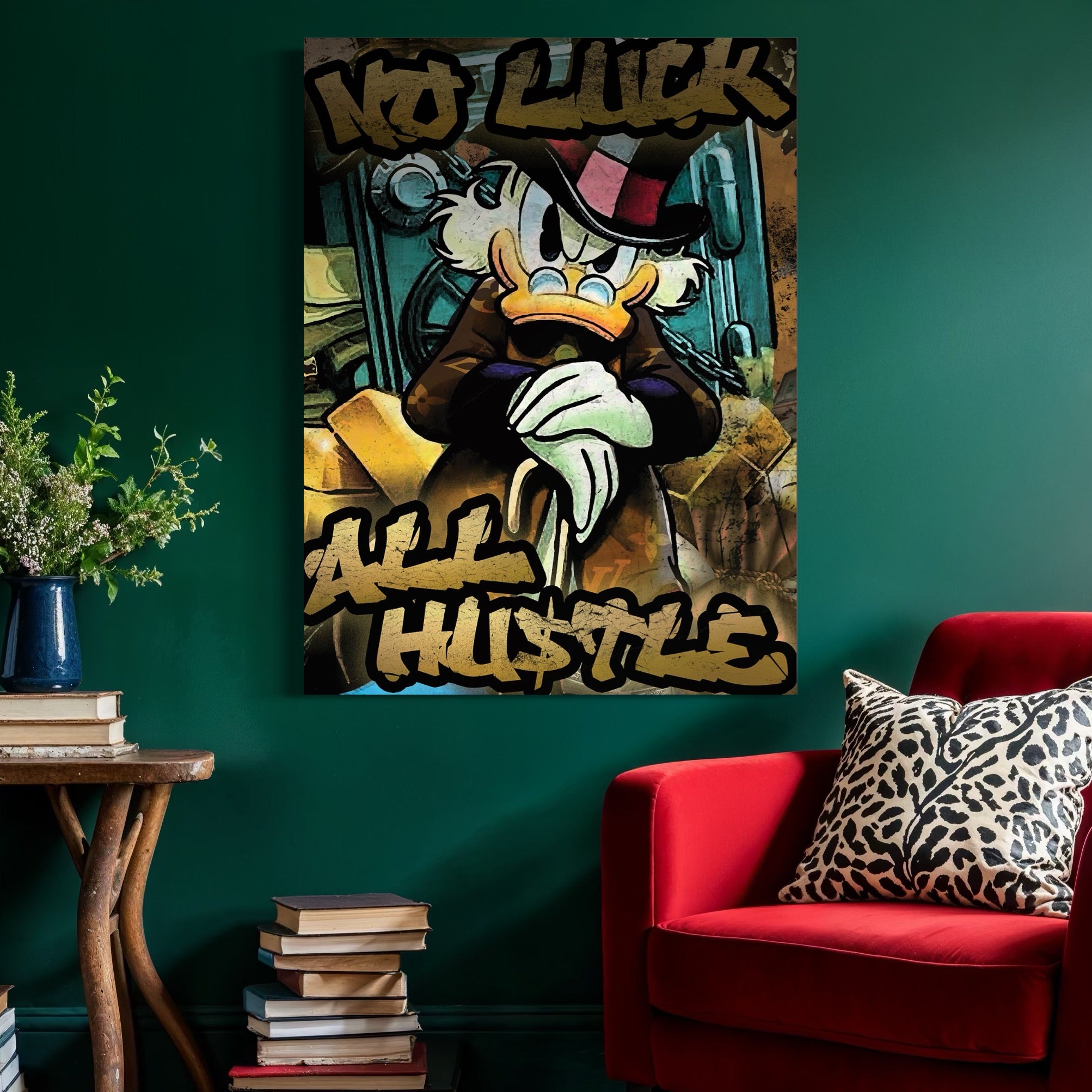 Tablou Canvas Premium, LuxCanva® B1018, Scrooge McDuck, Desene Animate, Walt Disney, Rata, Motivational, Culori Vibrante