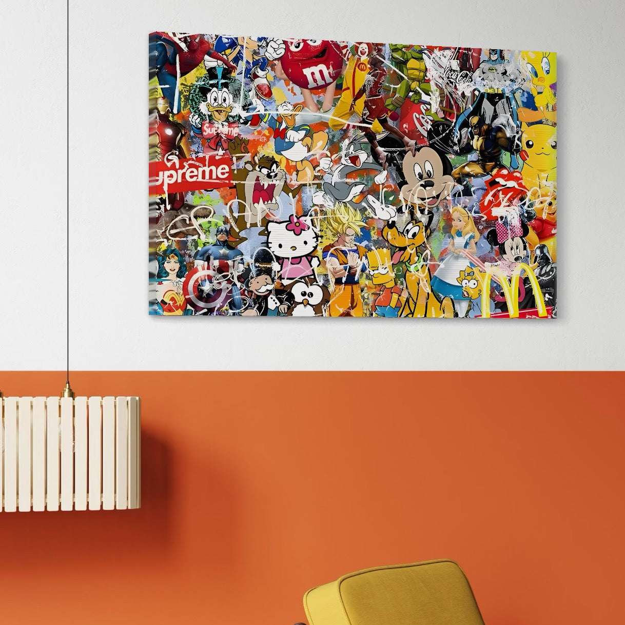 Tablou Canvas Premium, LuxCanva® B1046, Personaje Disney, Dormitor, Disney, Desene Animate, Copii, Mickey, Multicolor, Culori Vibrante